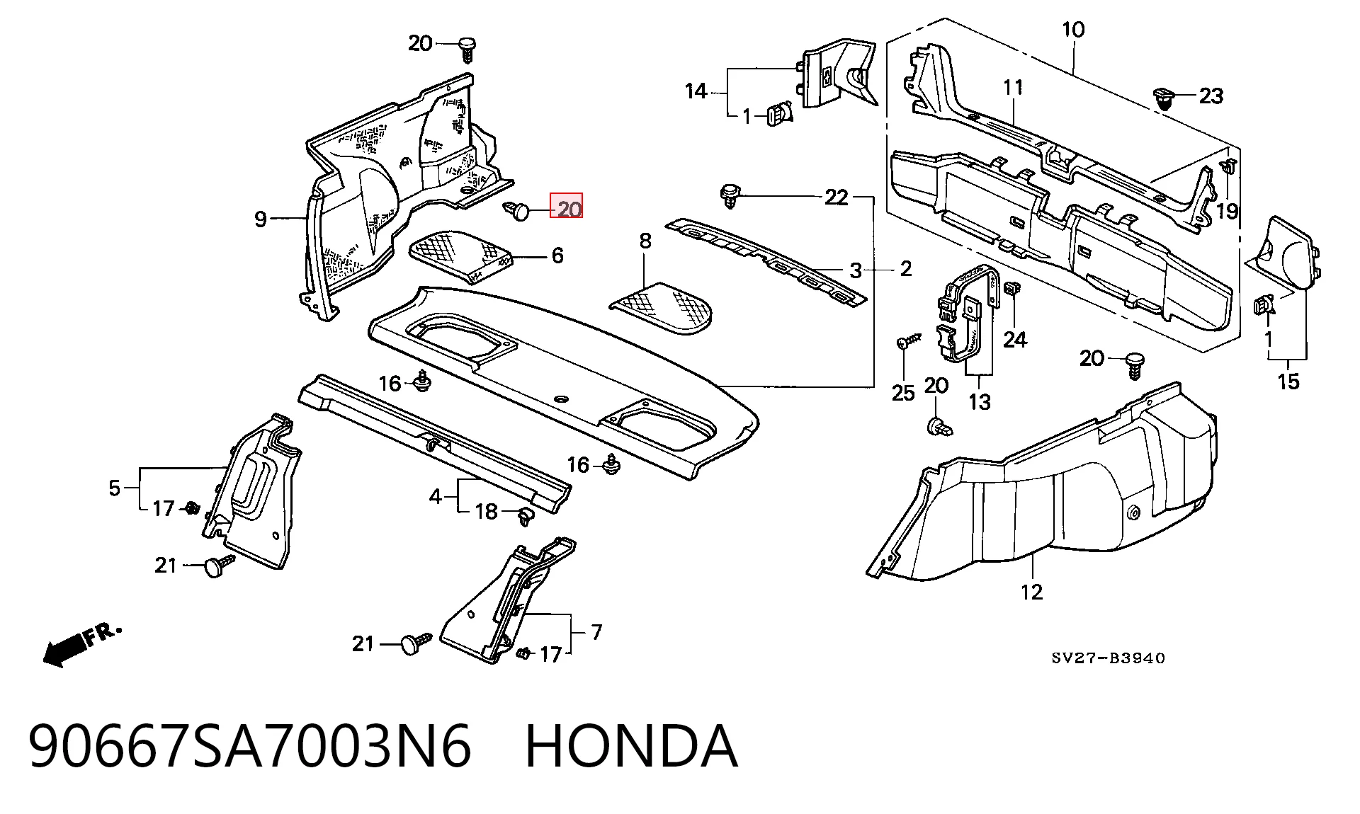 90667SA7003N6 Honda