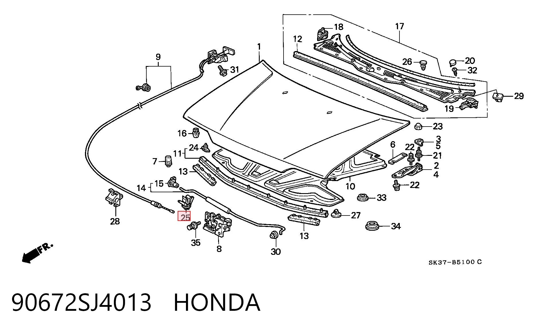 90672SJ4013 Honda 