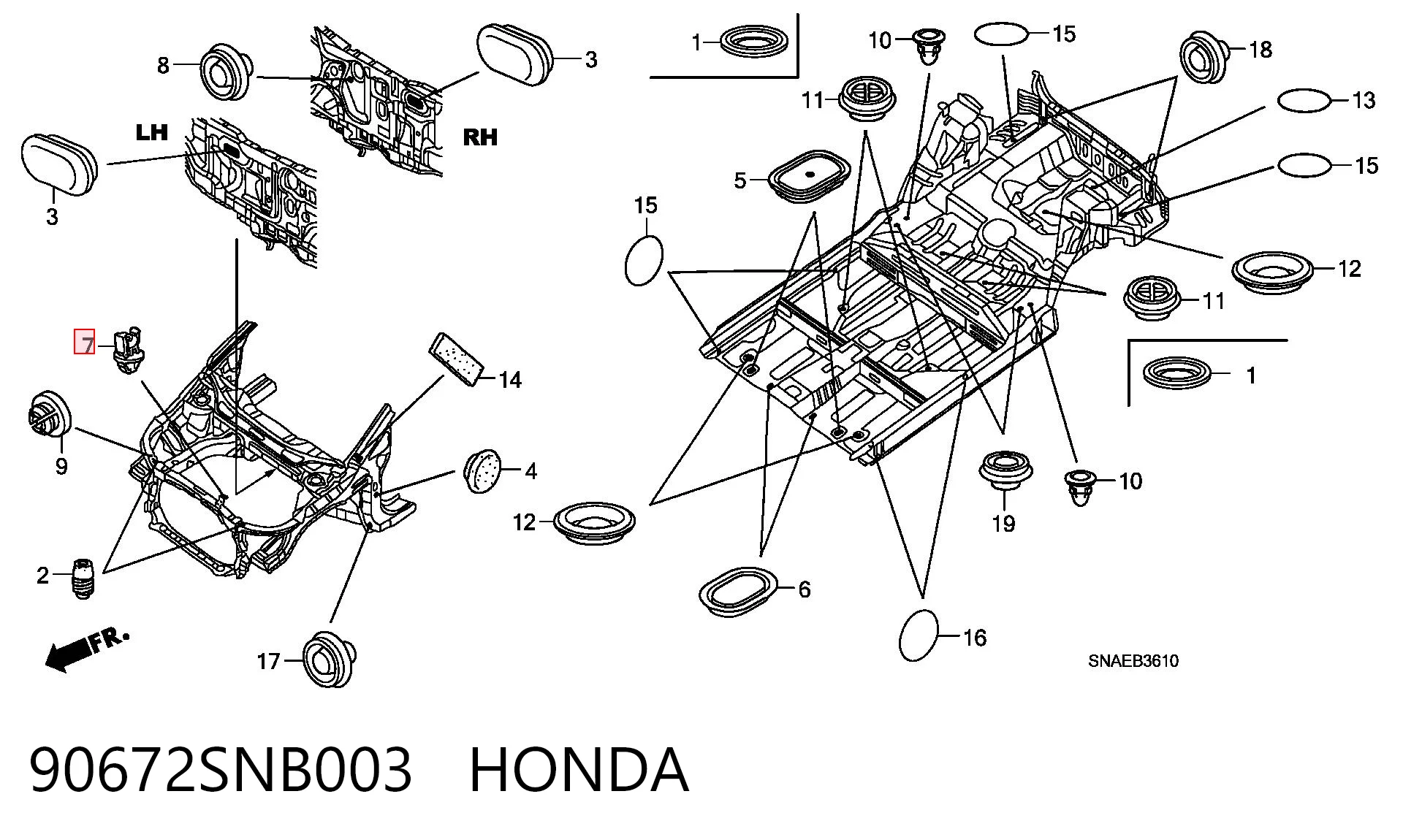 90672SNB003 Honda