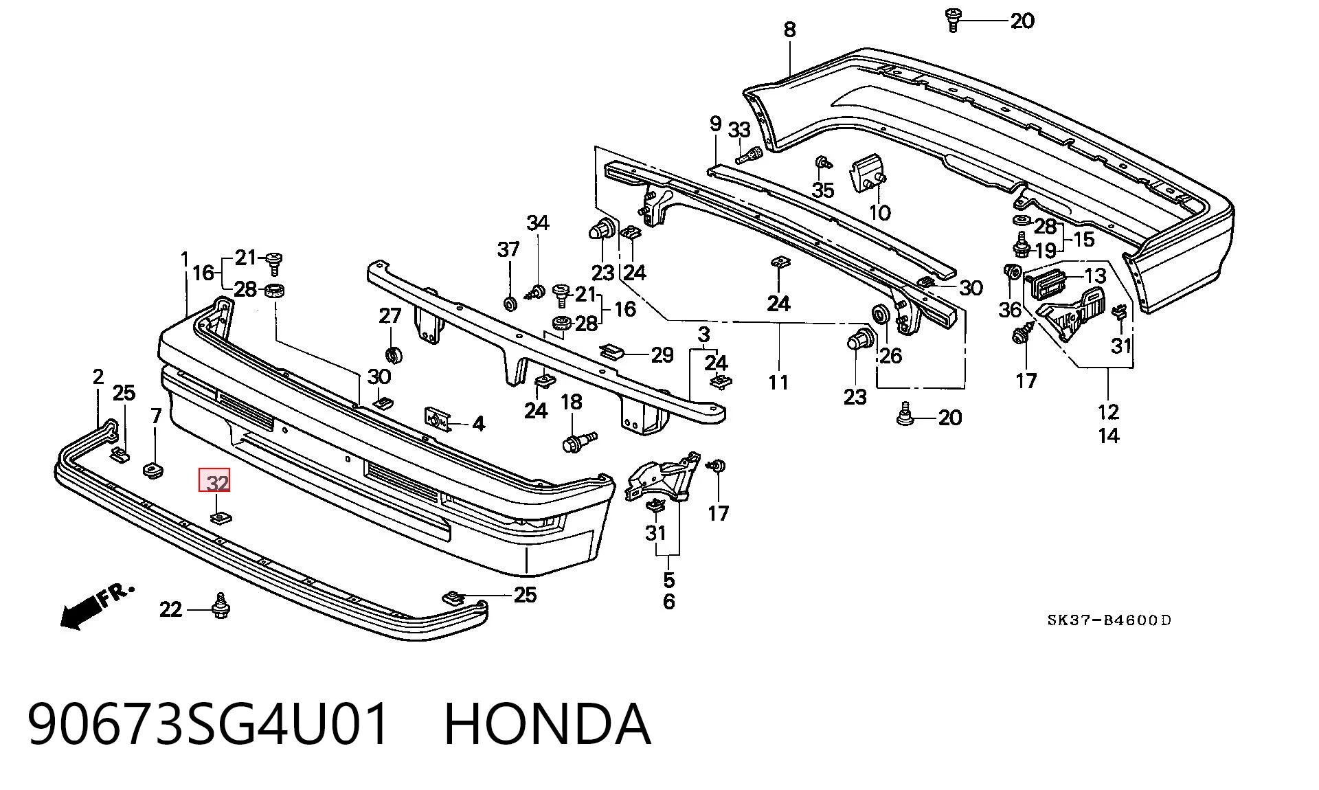 90673SG4U01 Honda