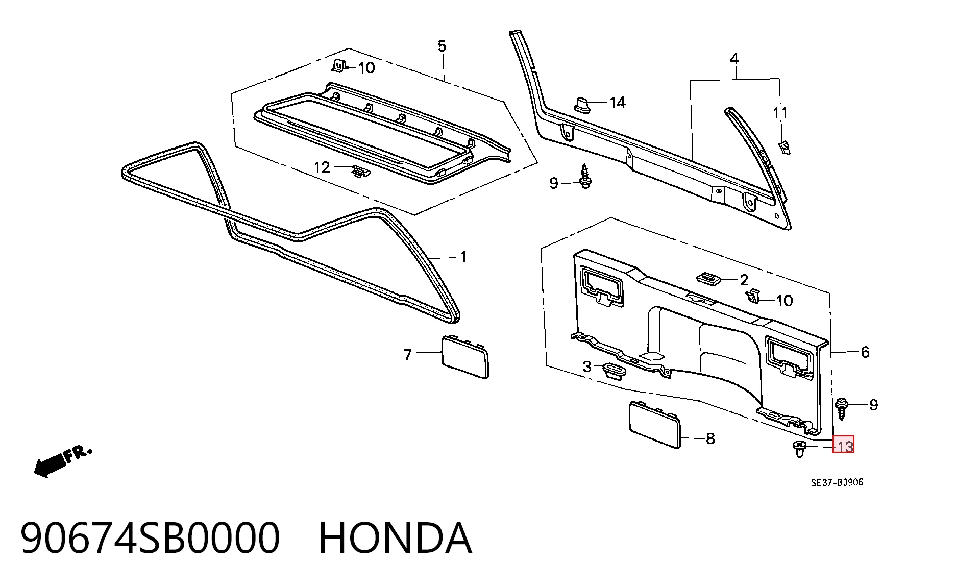90674SB0000 Honda