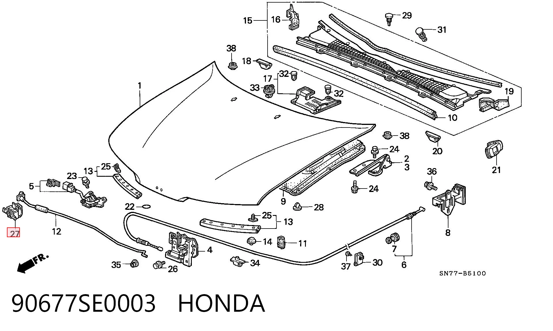 90677SE0003 Honda 