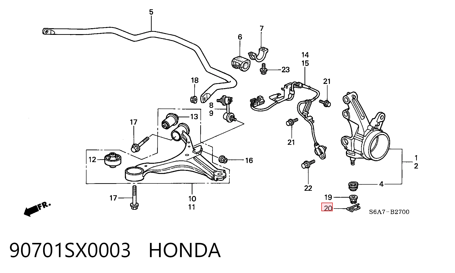 90701SX0003 Honda
