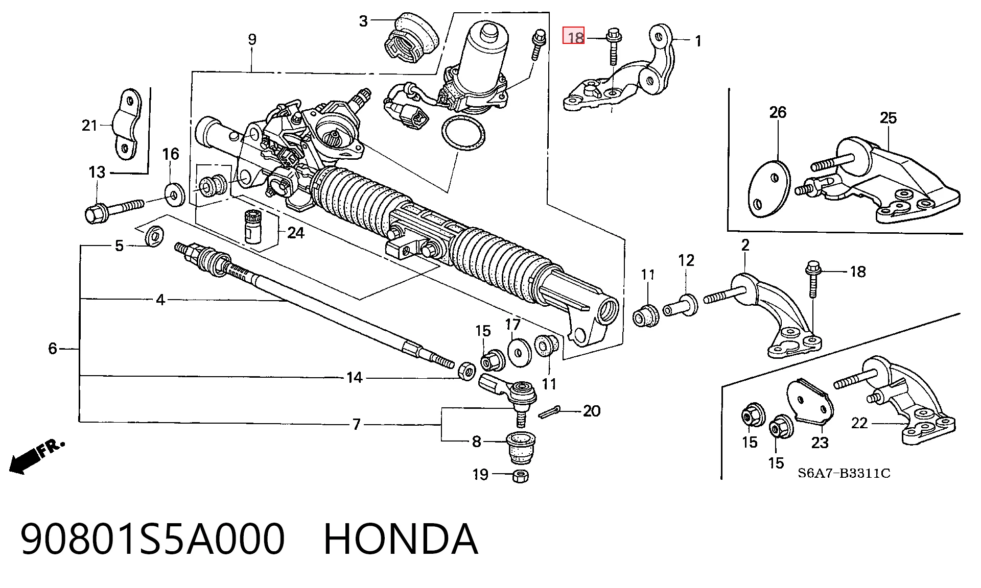90801S5A000 Honda