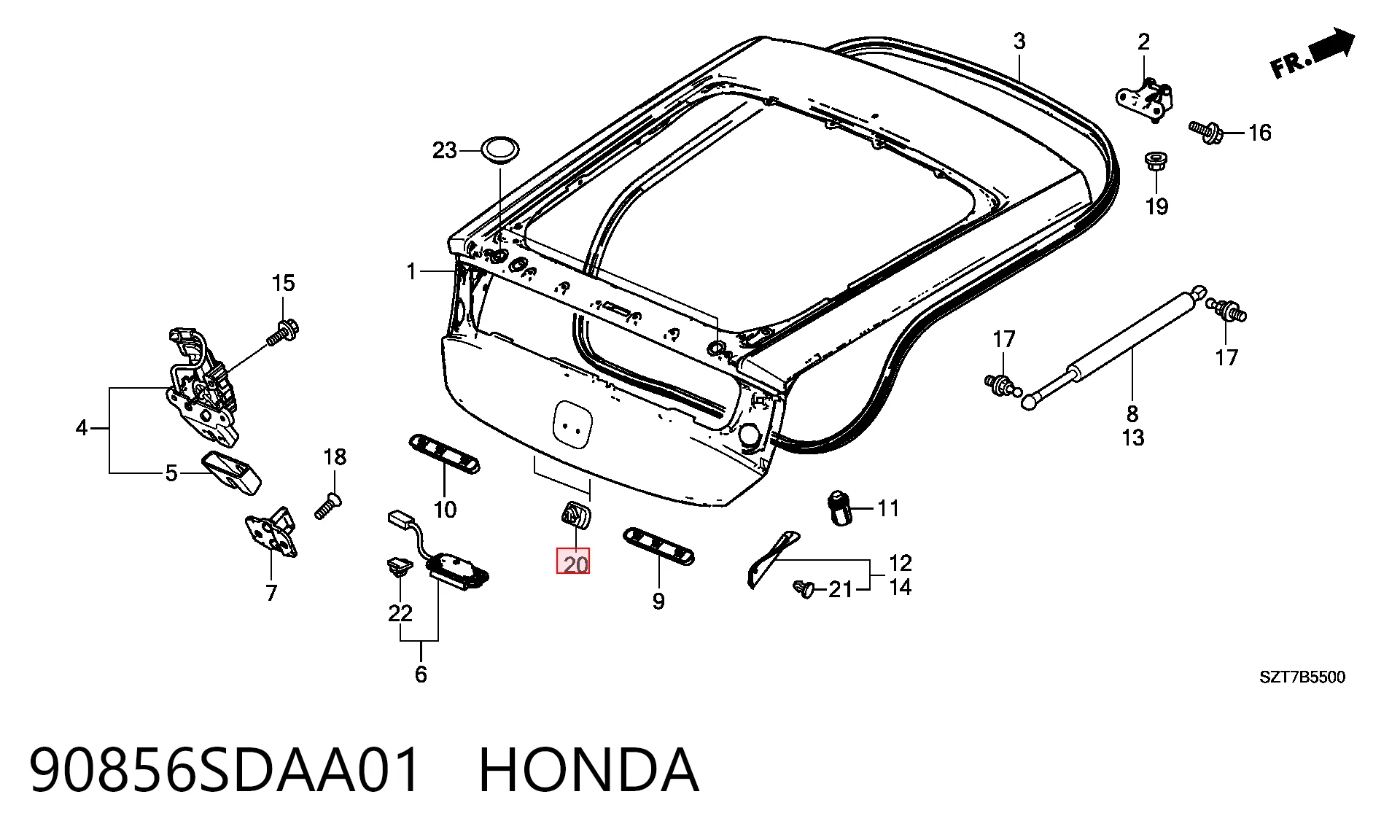 90856SDAA01 Honda