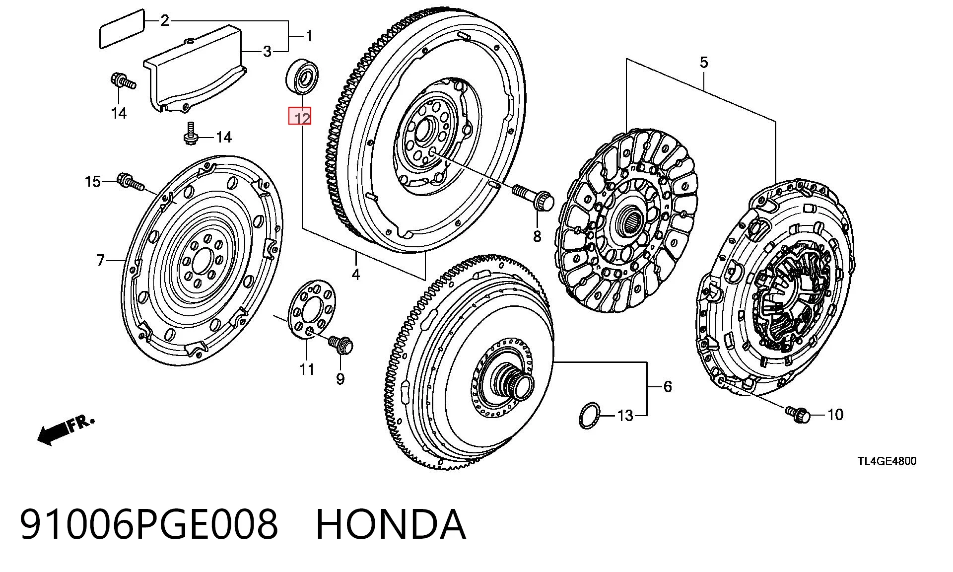 91006PGE008 Honda 
