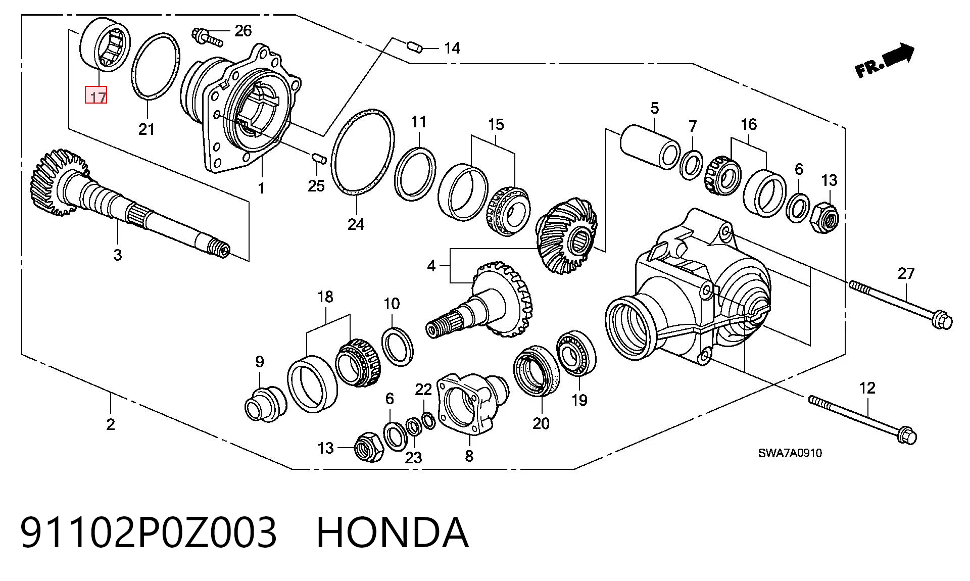 91102P0Z003 Honda