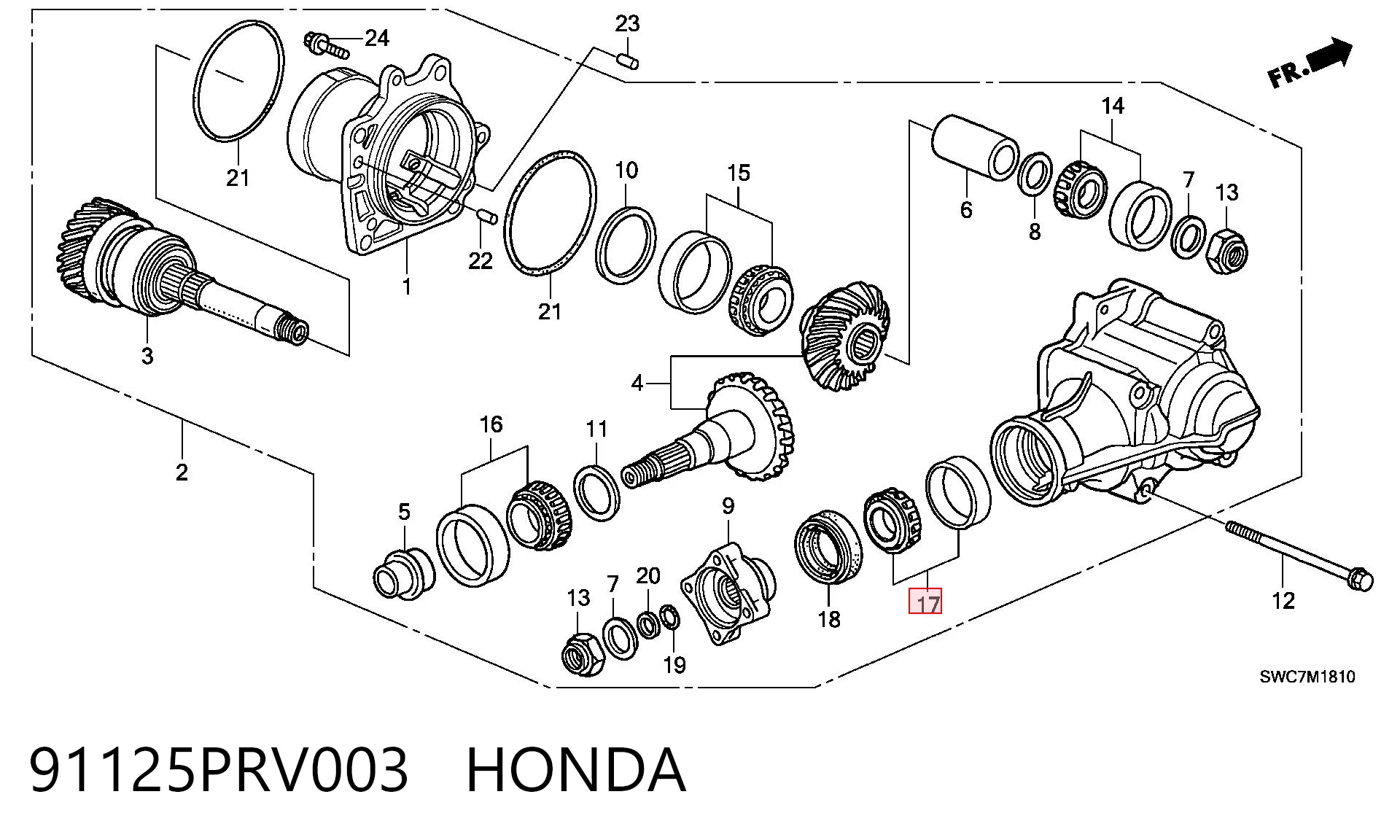 91125PRV003 Honda 