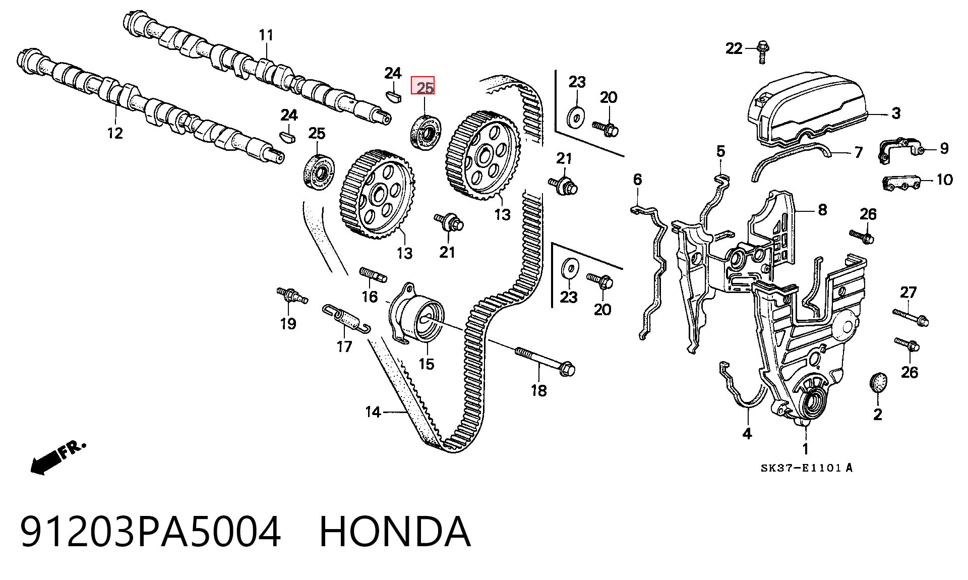 Vedação da árvore distribuidora de motor Honda Civic preço, a partir de 1,40 USD