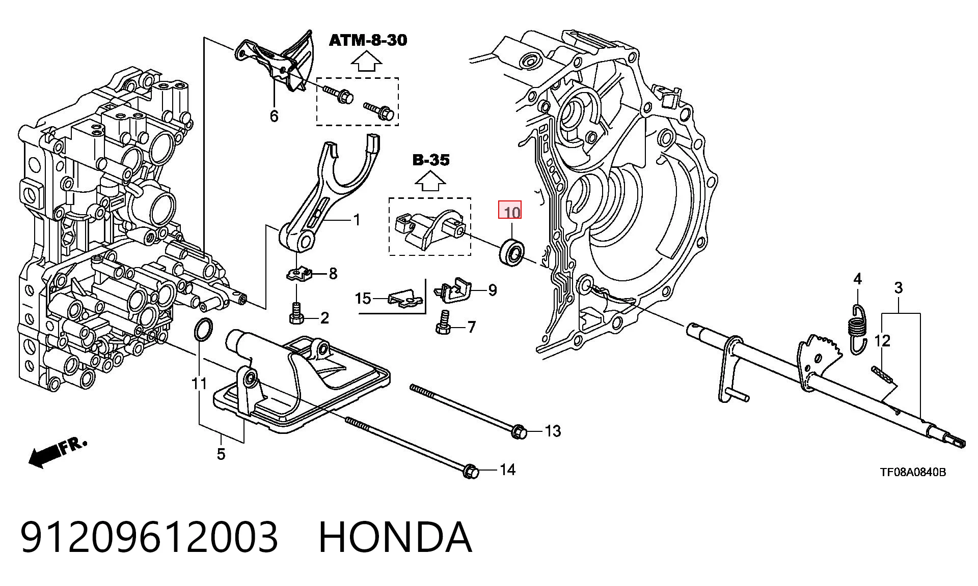 91209612003 Honda Vedação da haste de mudança da caixa de mudança