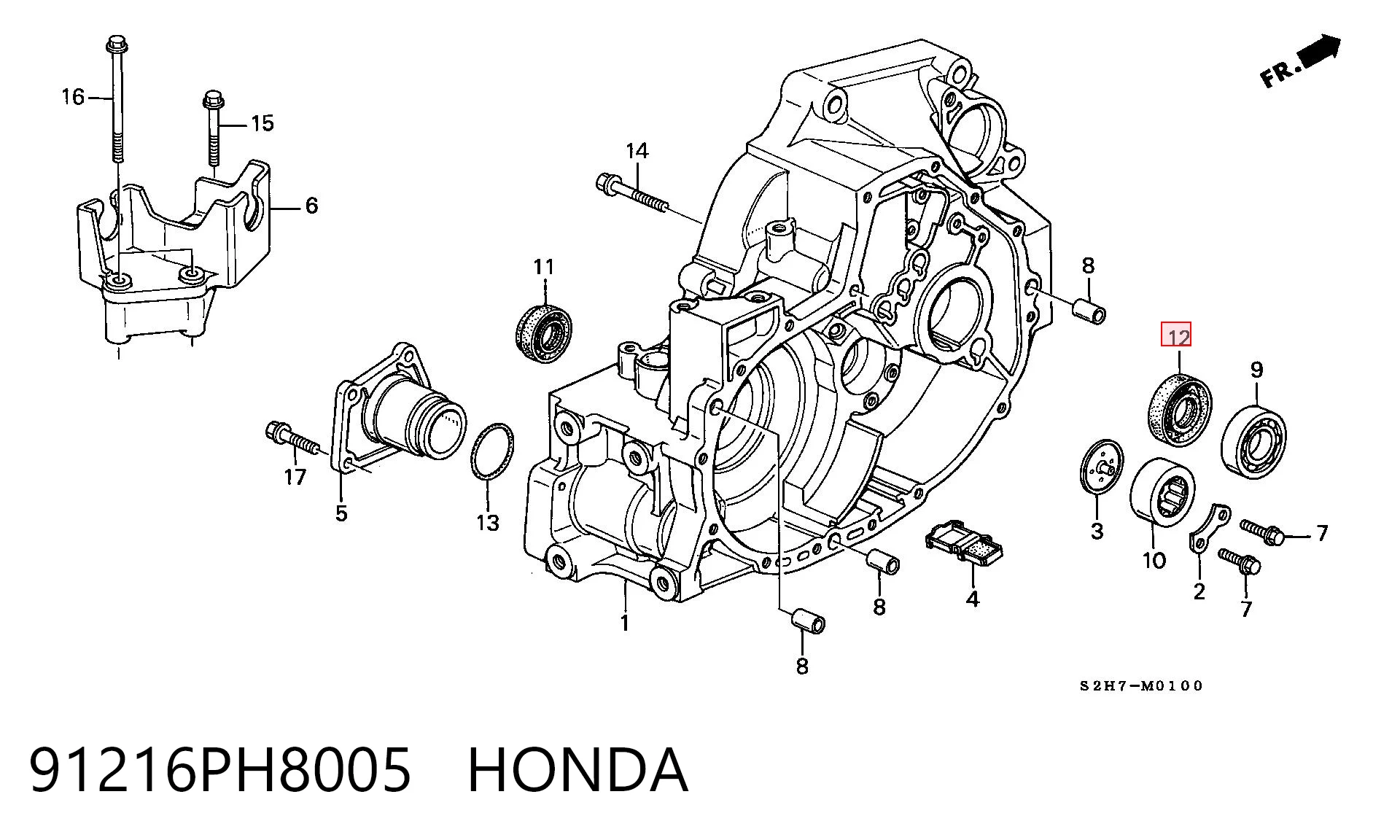 91216PH8005 Honda Vedação da Caixa Automática de Mudança (de árvore de saída/primária)