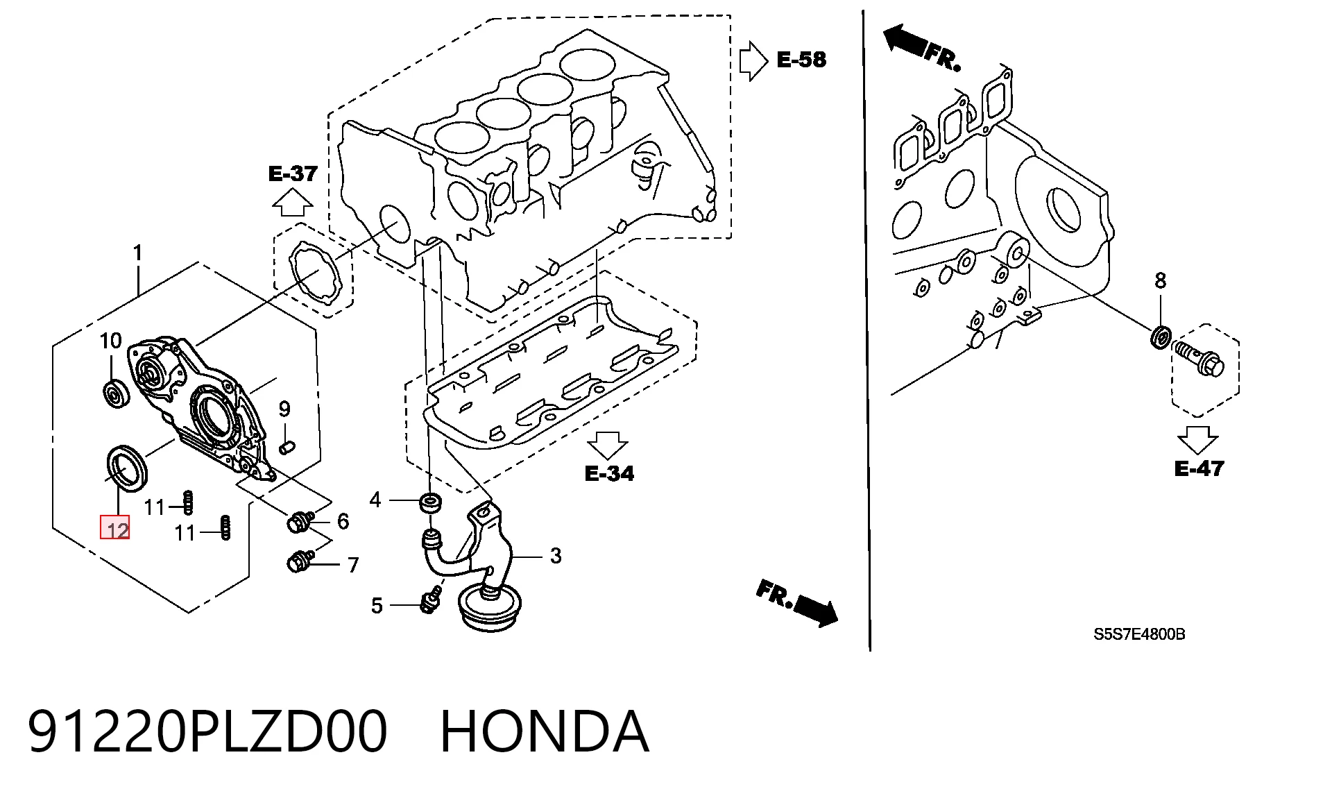 Vedação dianteira de cambota de motor para Isuzu Trooper  