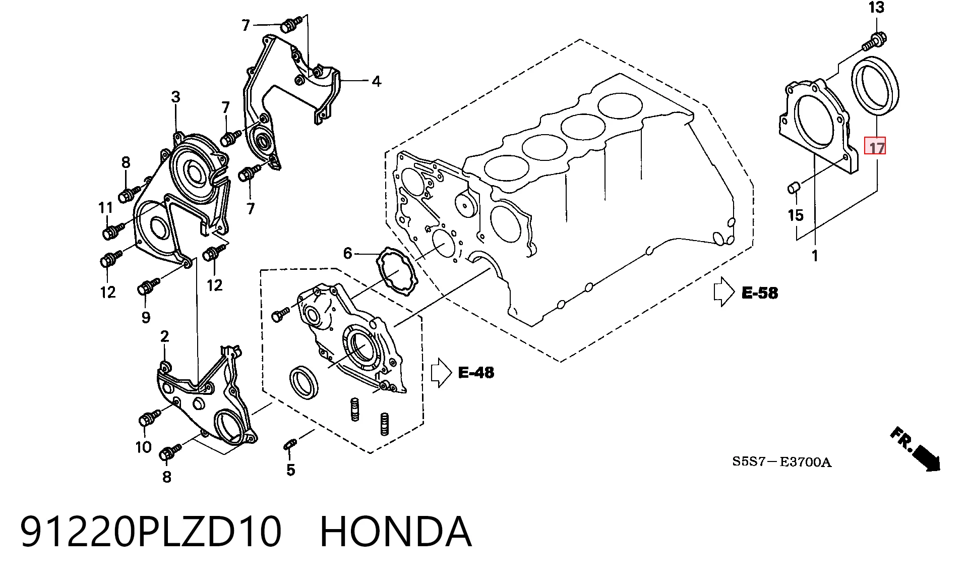 Compre 8943270631 Isuzu Vedação traseira de cambota de motor