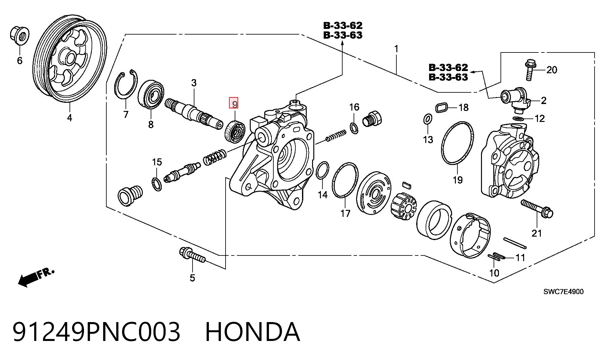 91249PNC003 Honda