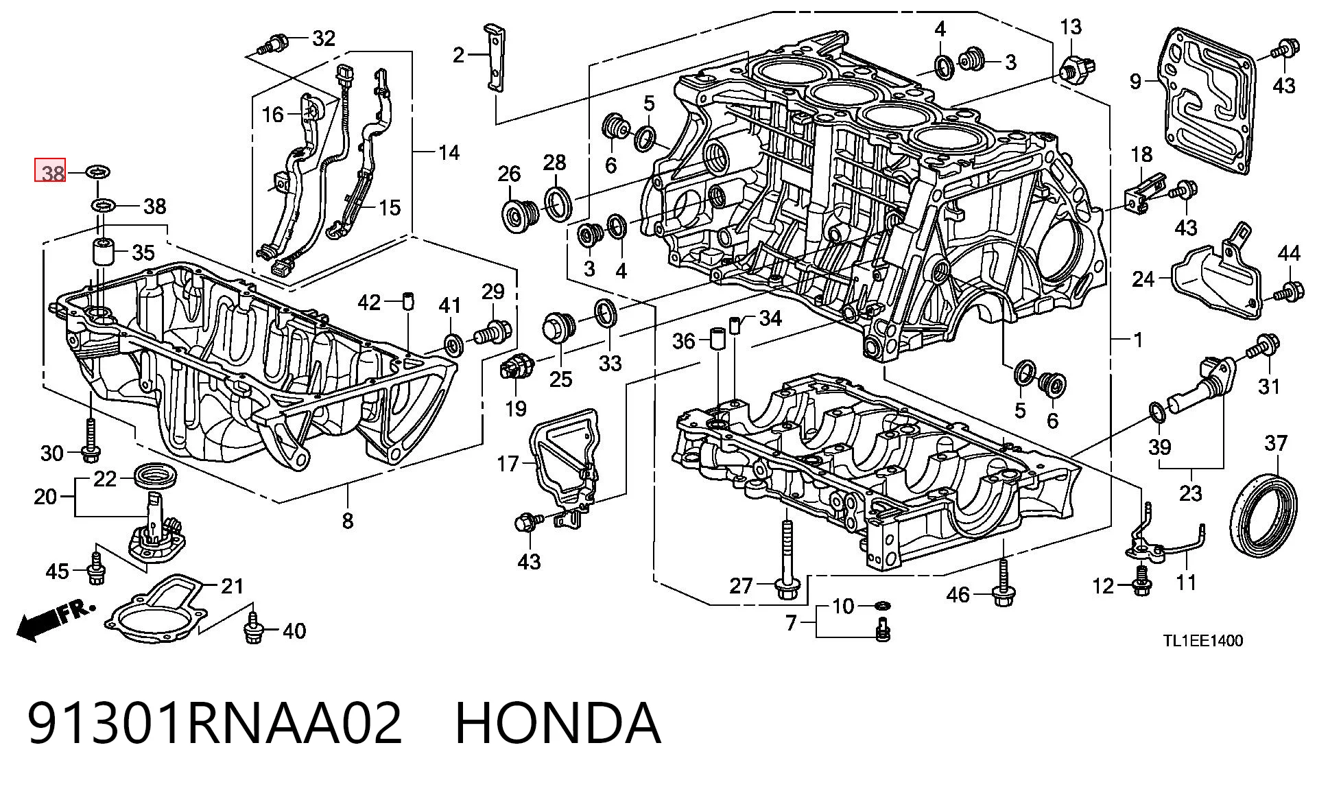 91301RNAA02 Honda