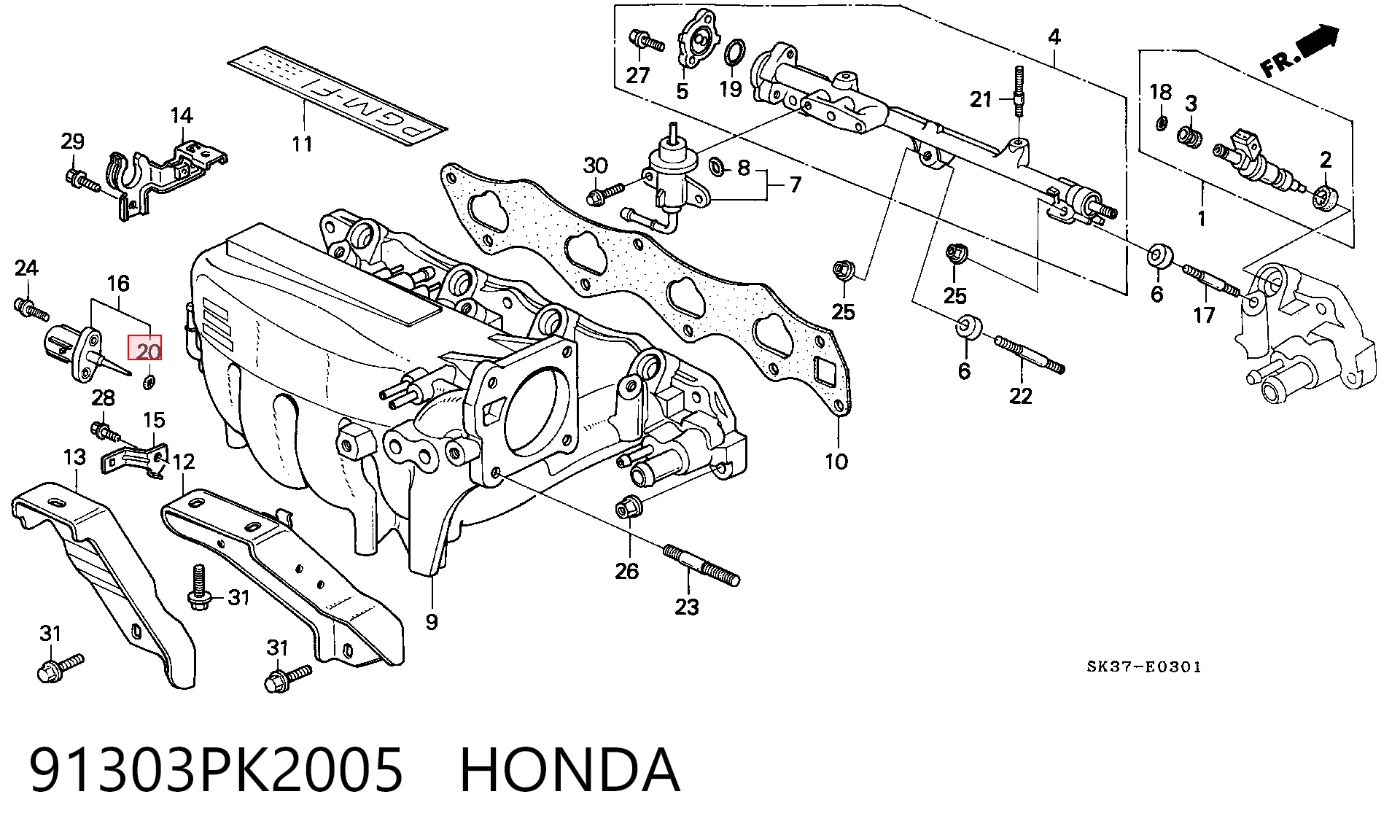 91303PK2005 Honda
