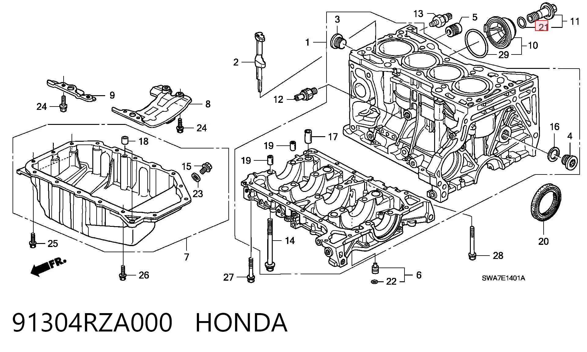 91304RZA000 Honda
