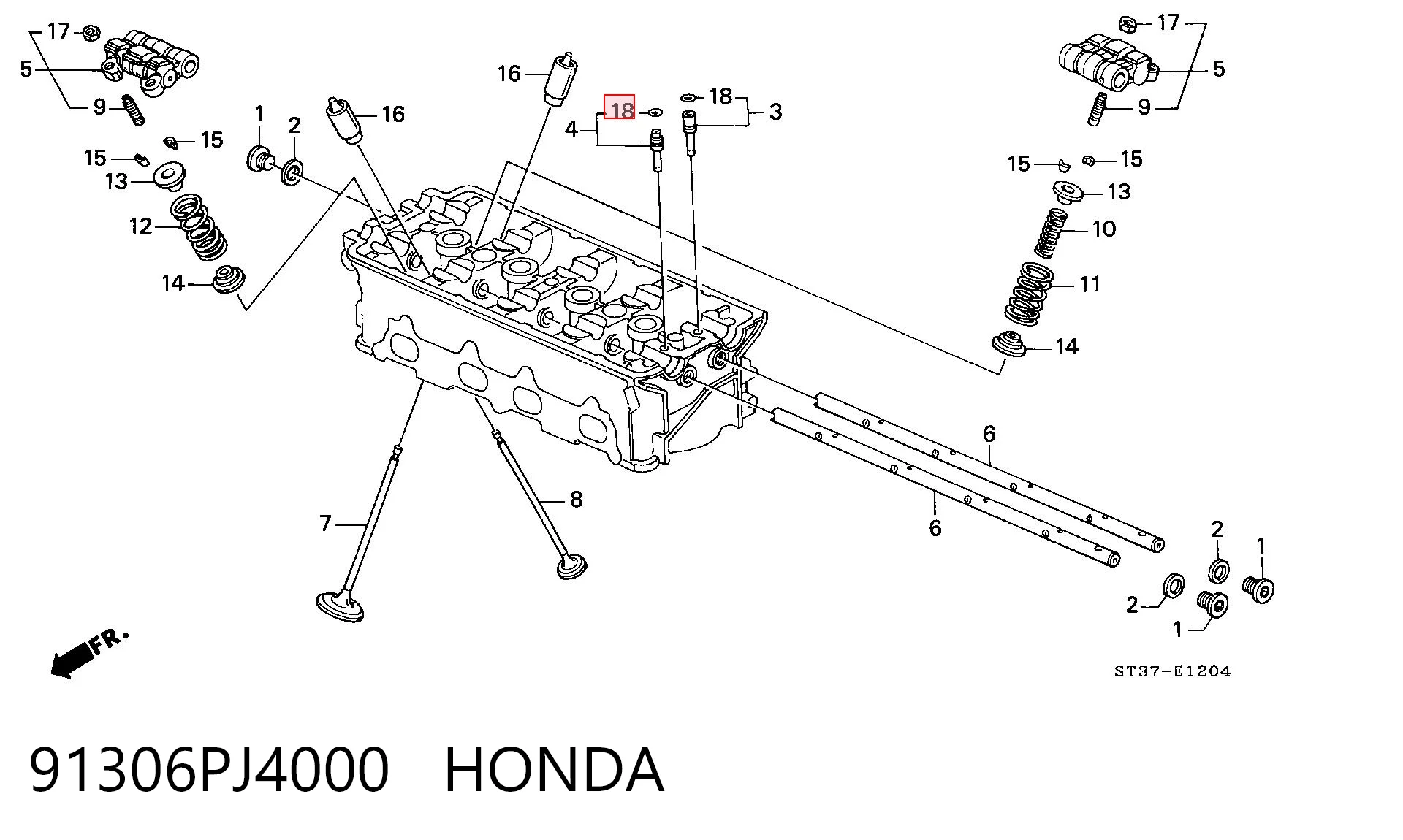 91306PJ4000 Honda Vedante de tubo coletor de admissão