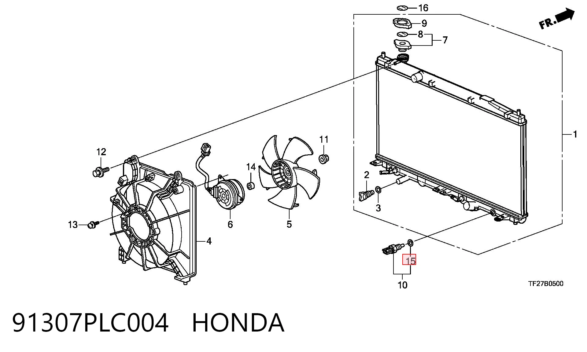 91307PLC004 Honda 