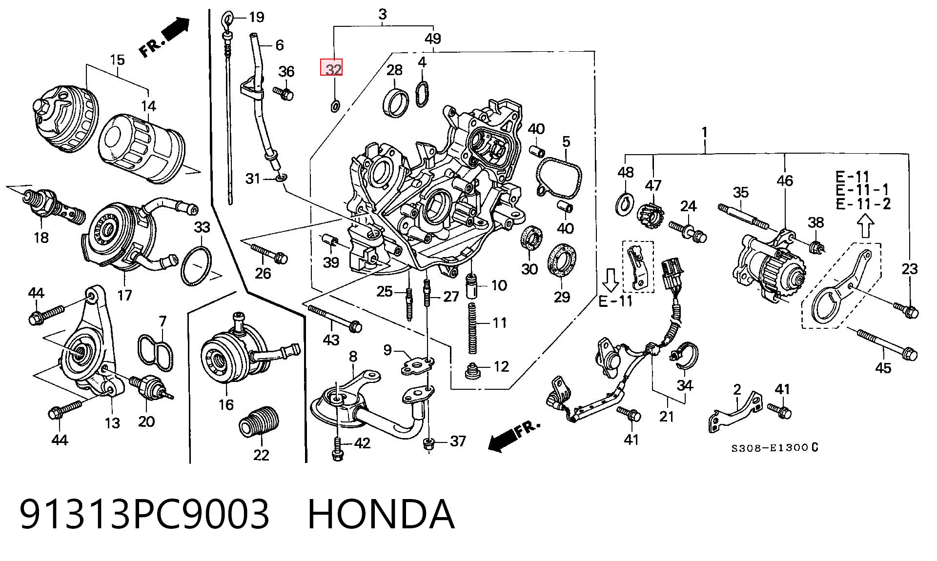 91313PC9003 Honda