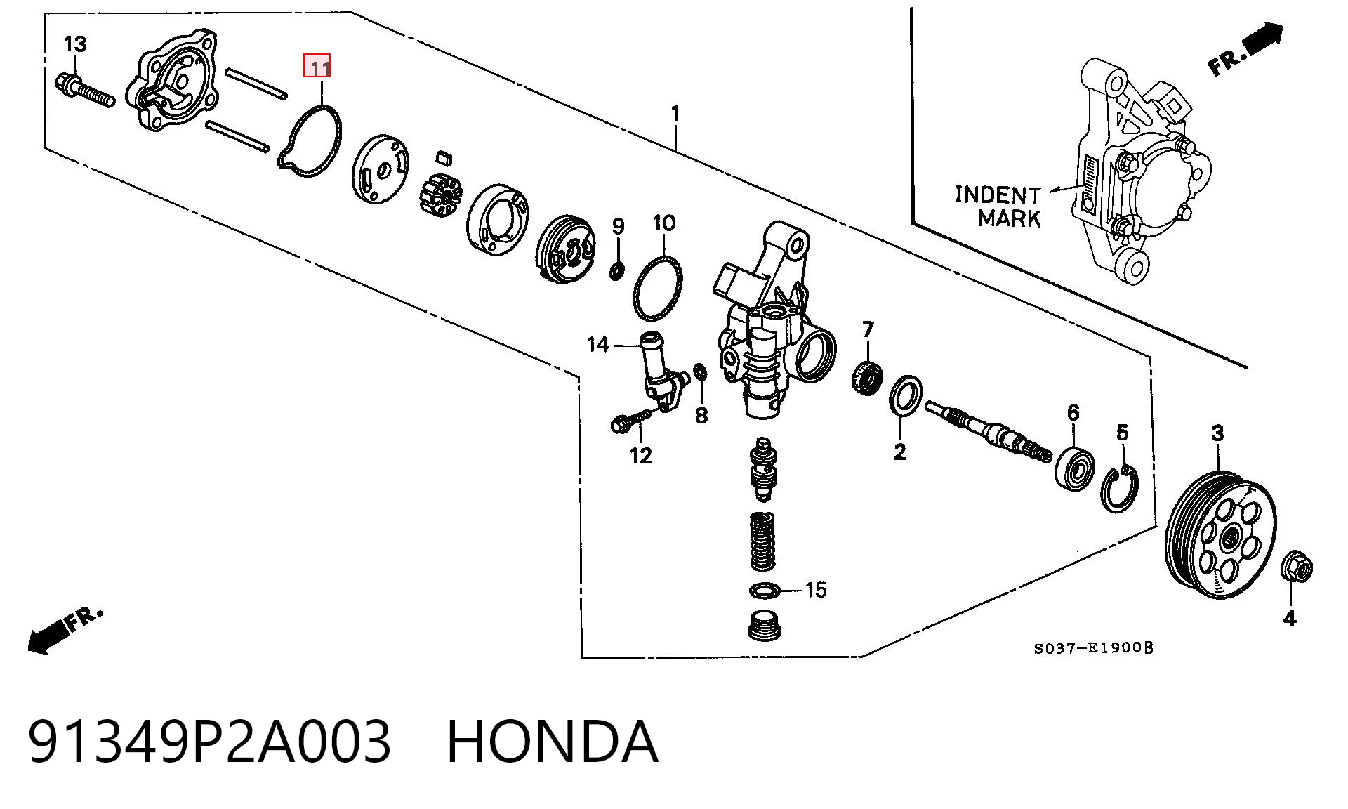 91349P2A003 Honda