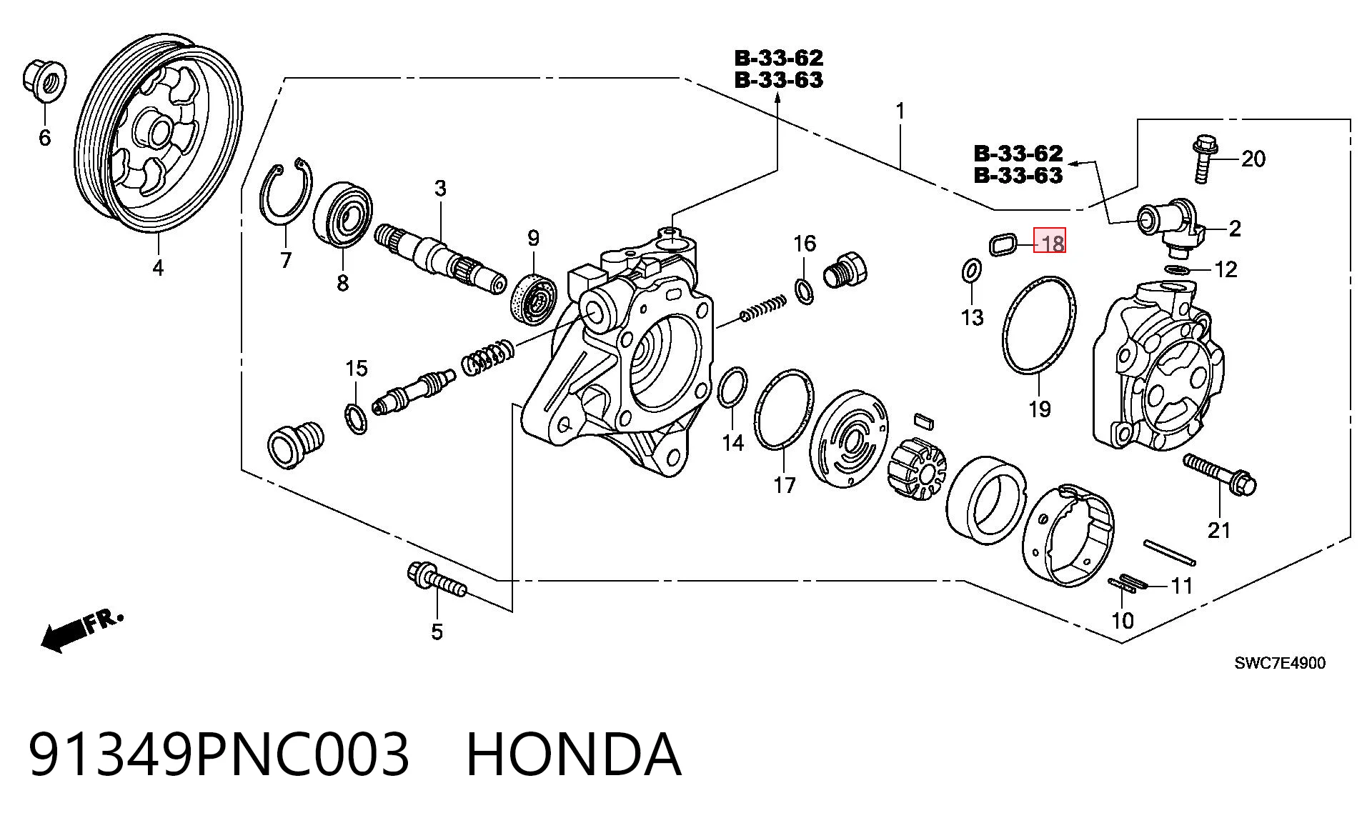 91349PNC003 Honda