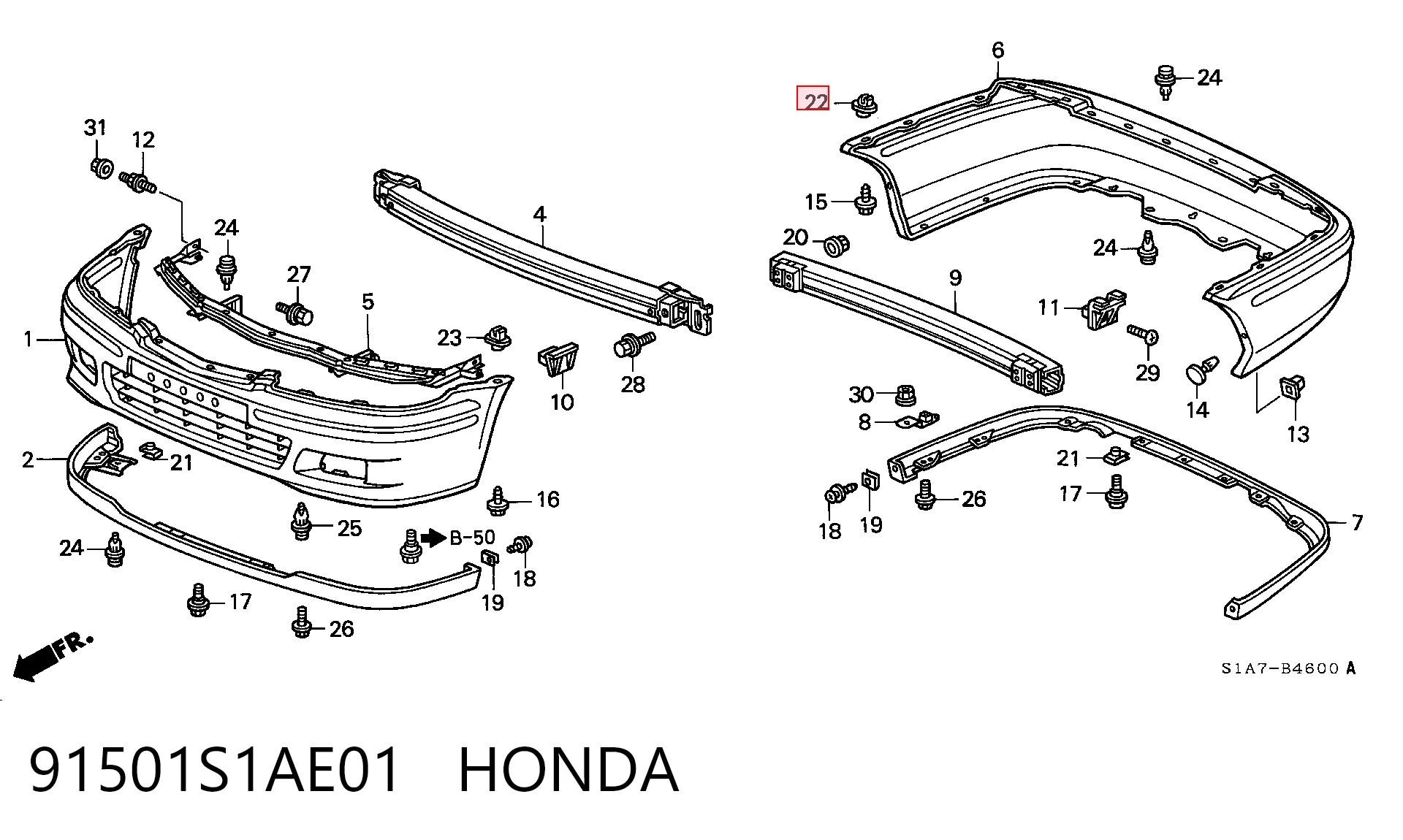 91501S1AE01 Honda