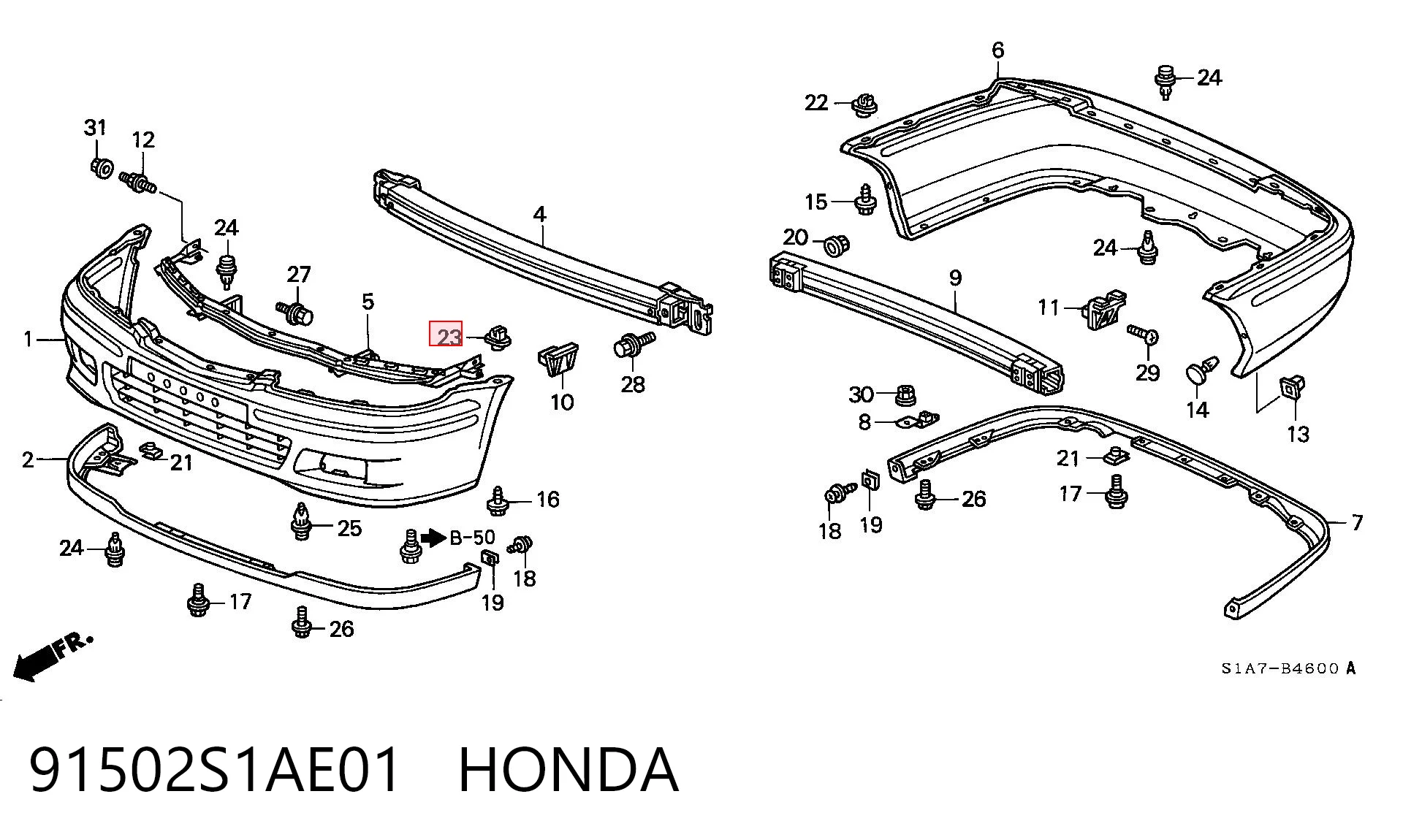 91502S1AE01 Honda