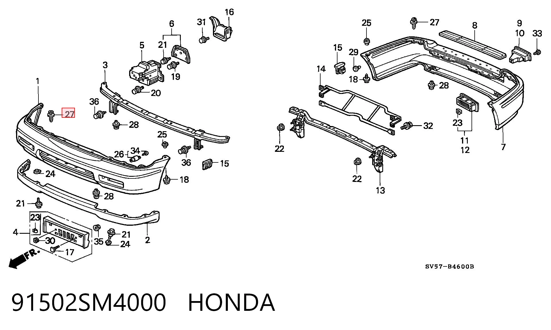 91502SM4000 Honda 