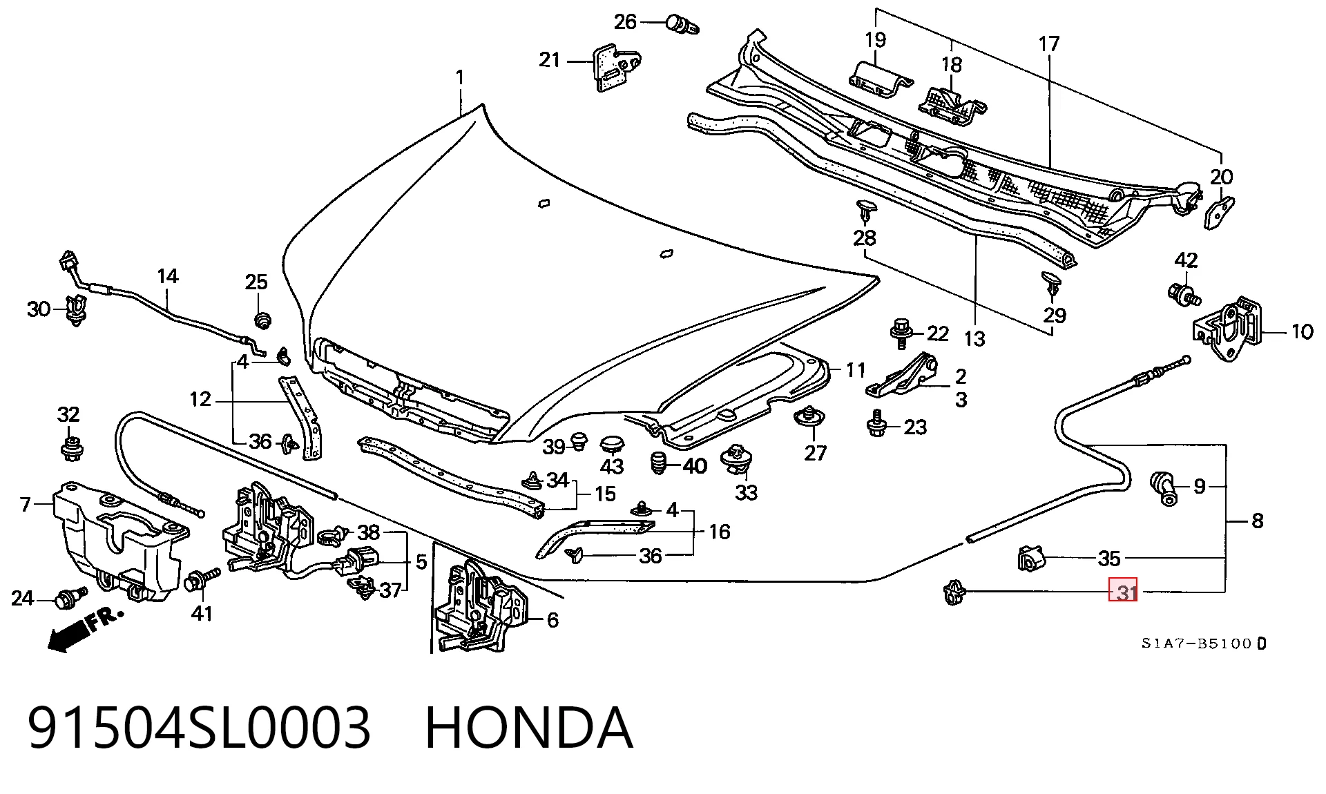 91504SL0003 Honda