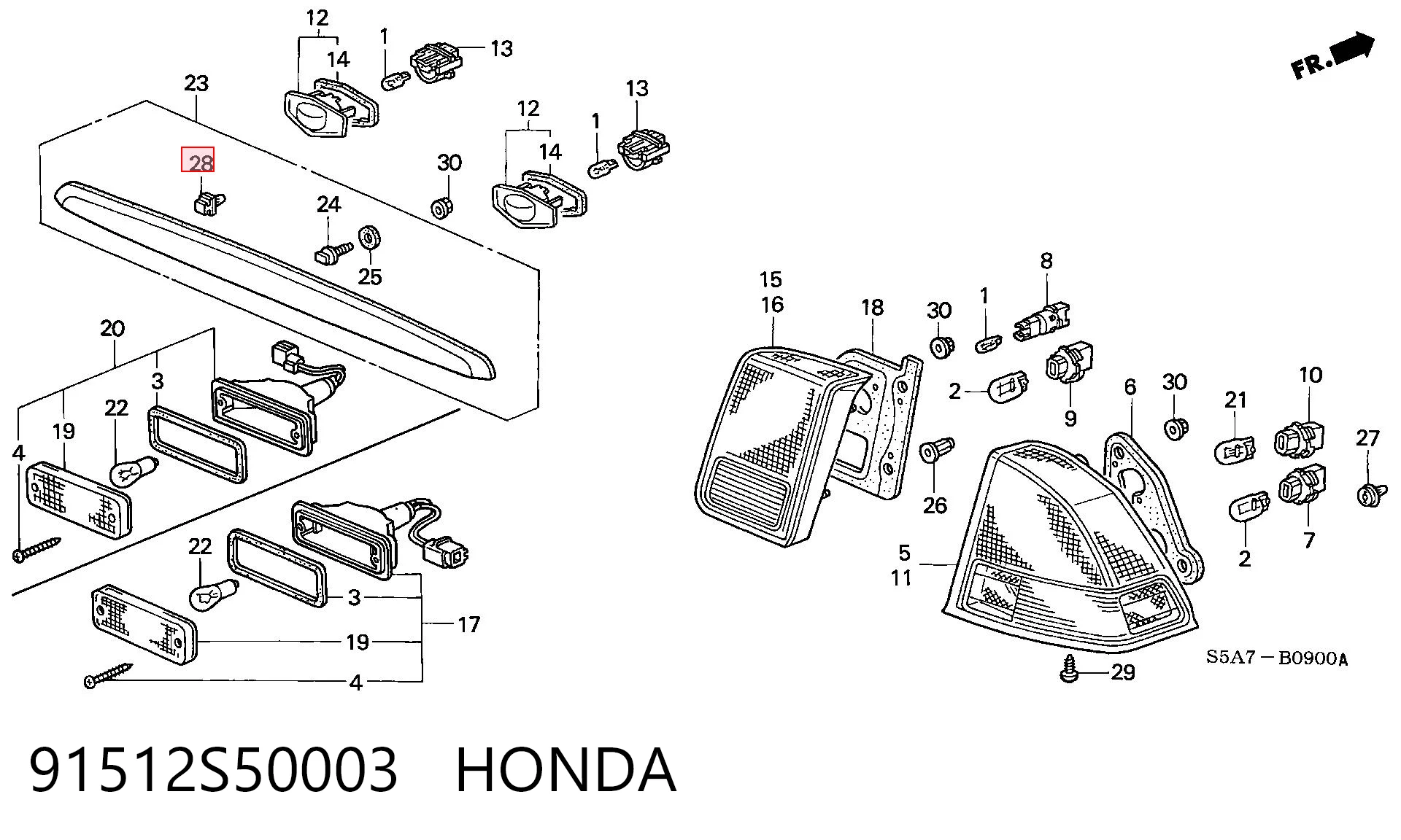 91512S50003 Honda 