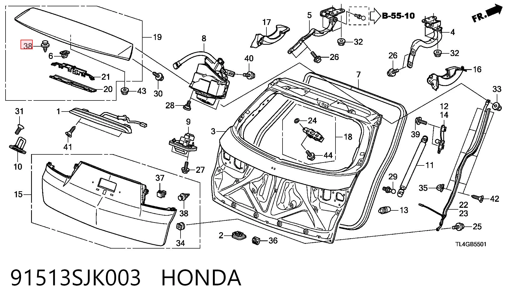 91513SJK003 Honda 