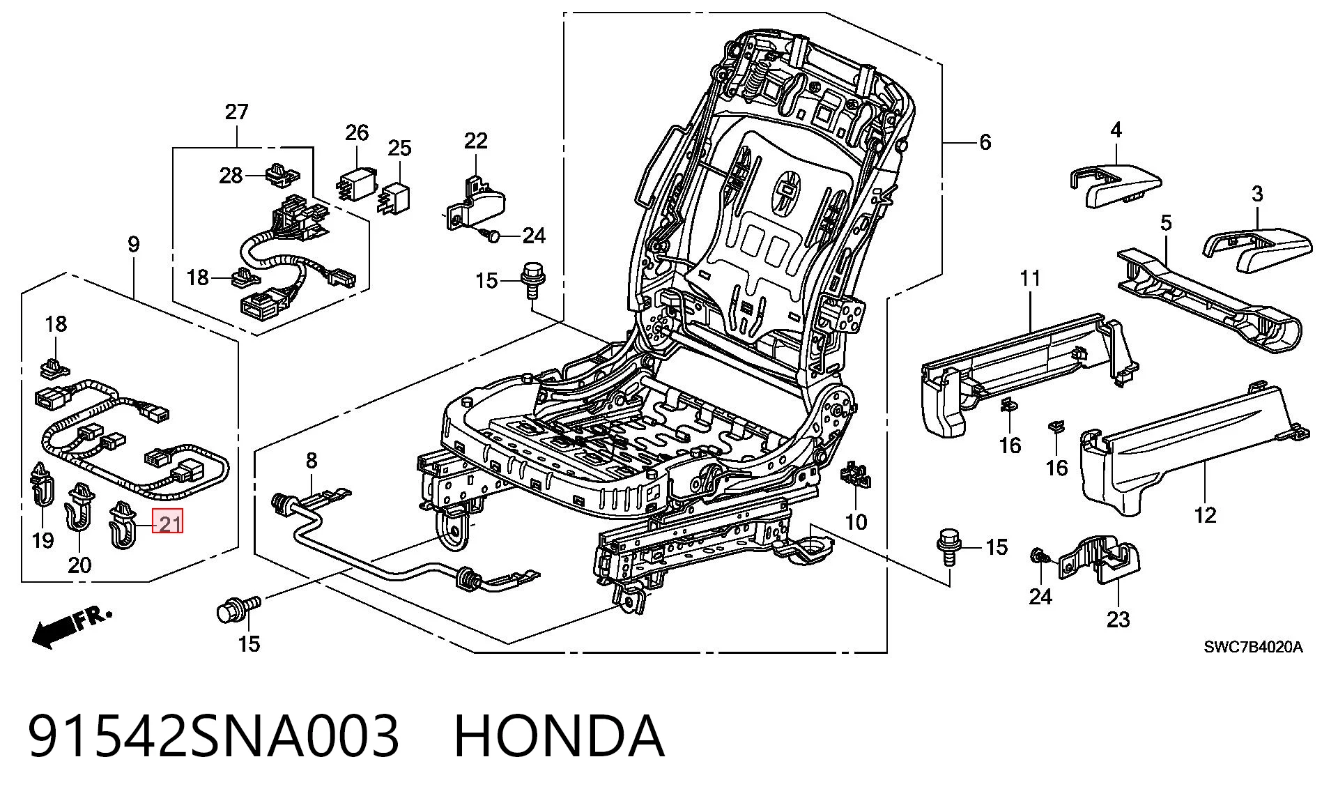 91542SNA003 Honda 