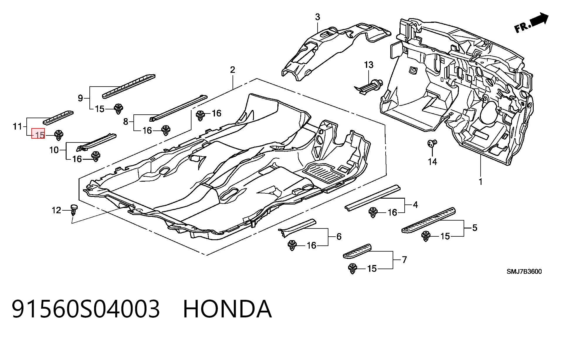 91560S04003 Honda 