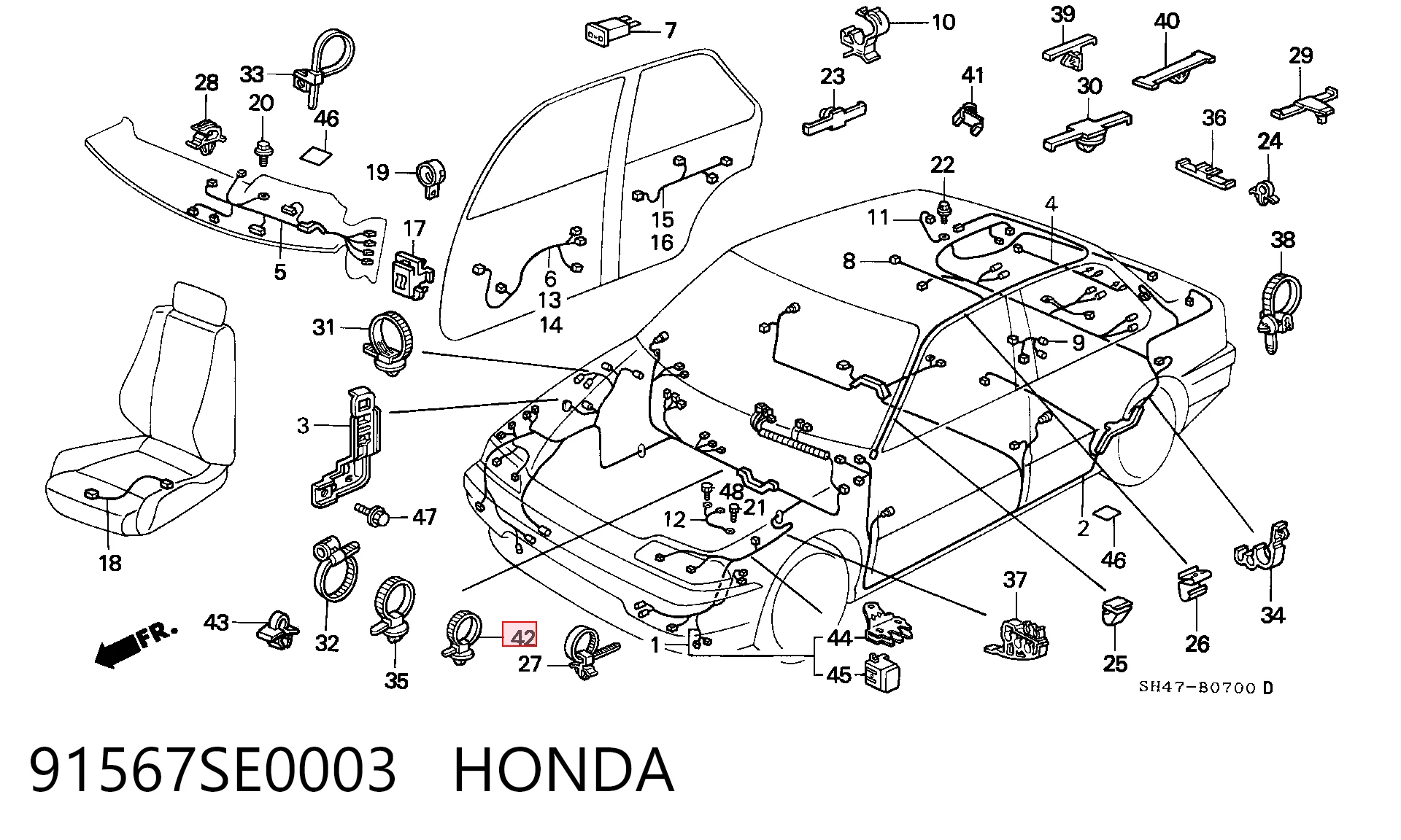 91567SE0003 Honda