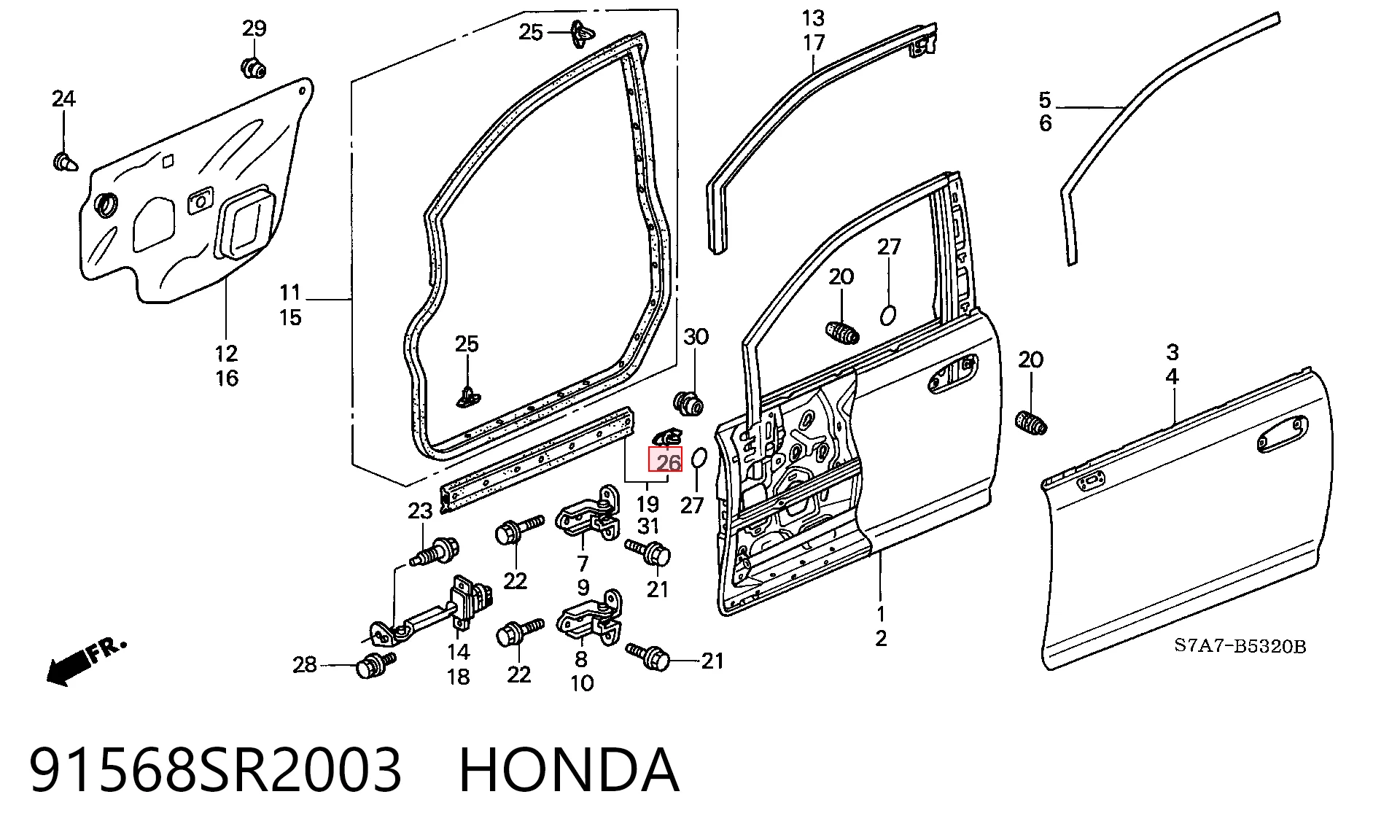91568SR2003 Honda 
