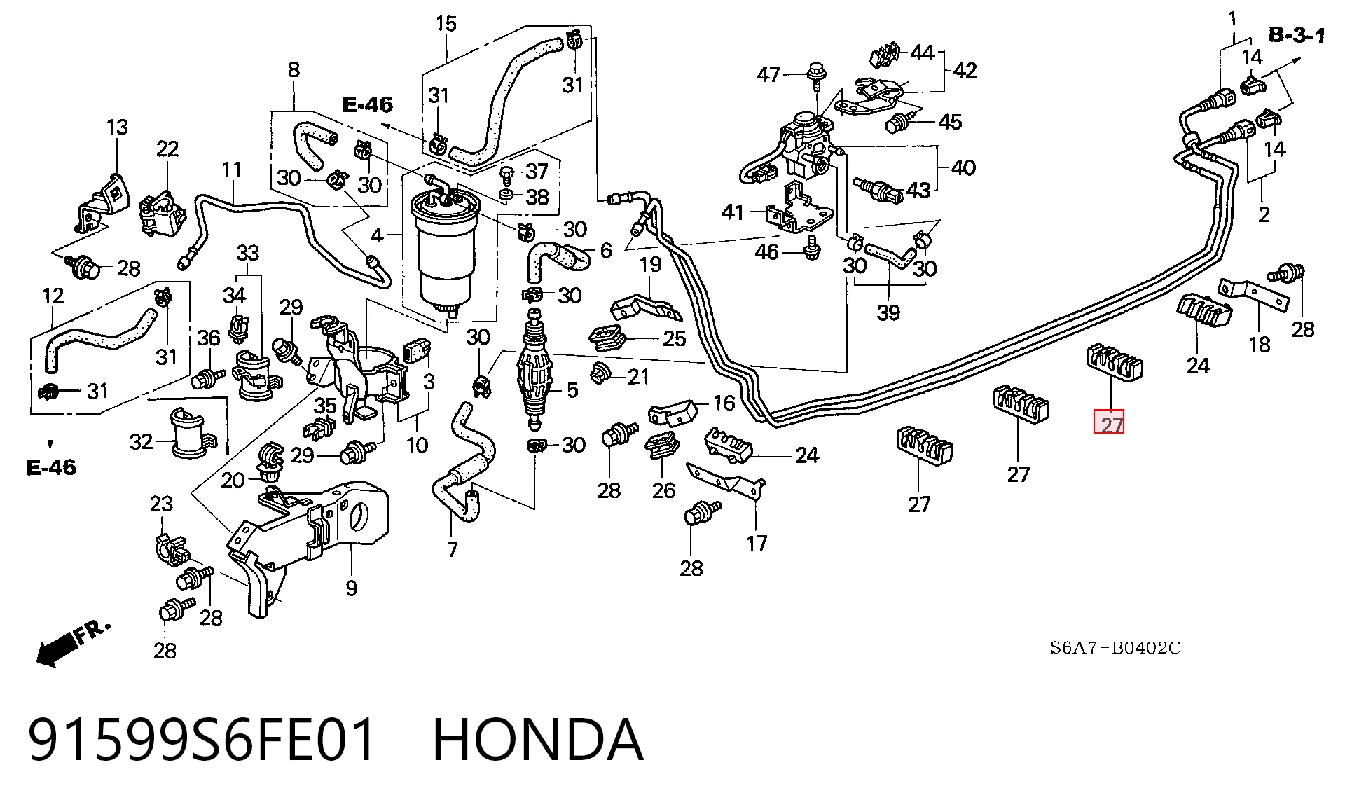 91599S6FE01 Honda