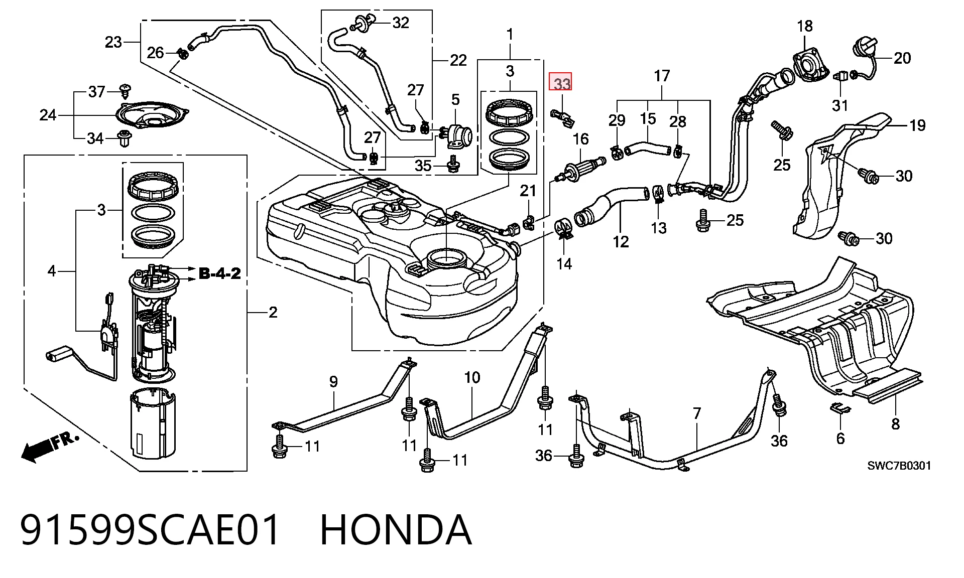 91599SCAE01 Honda