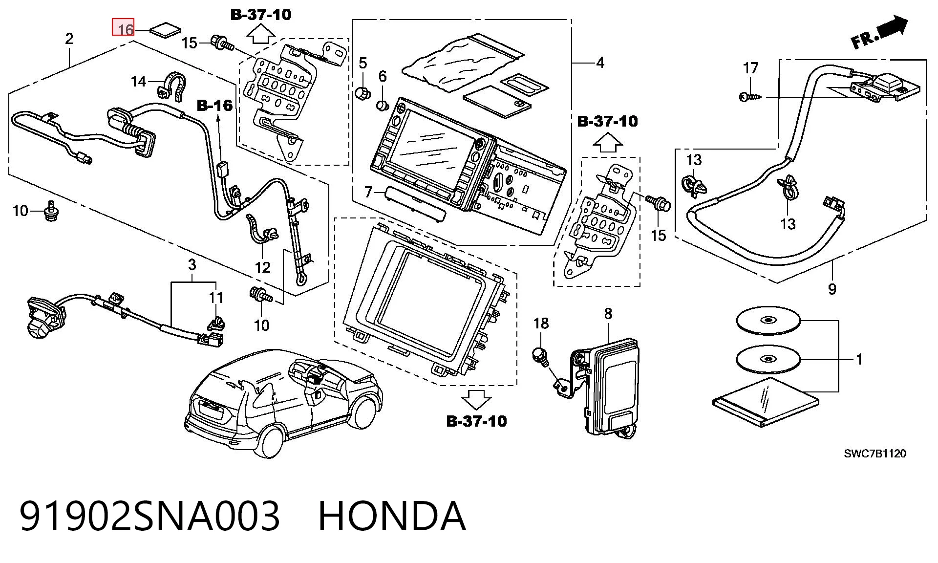 91902SNA003 Honda