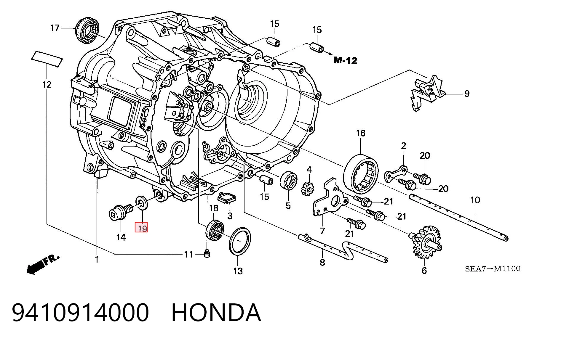 9410914000 Honda Vedante de rolha de panela de motor