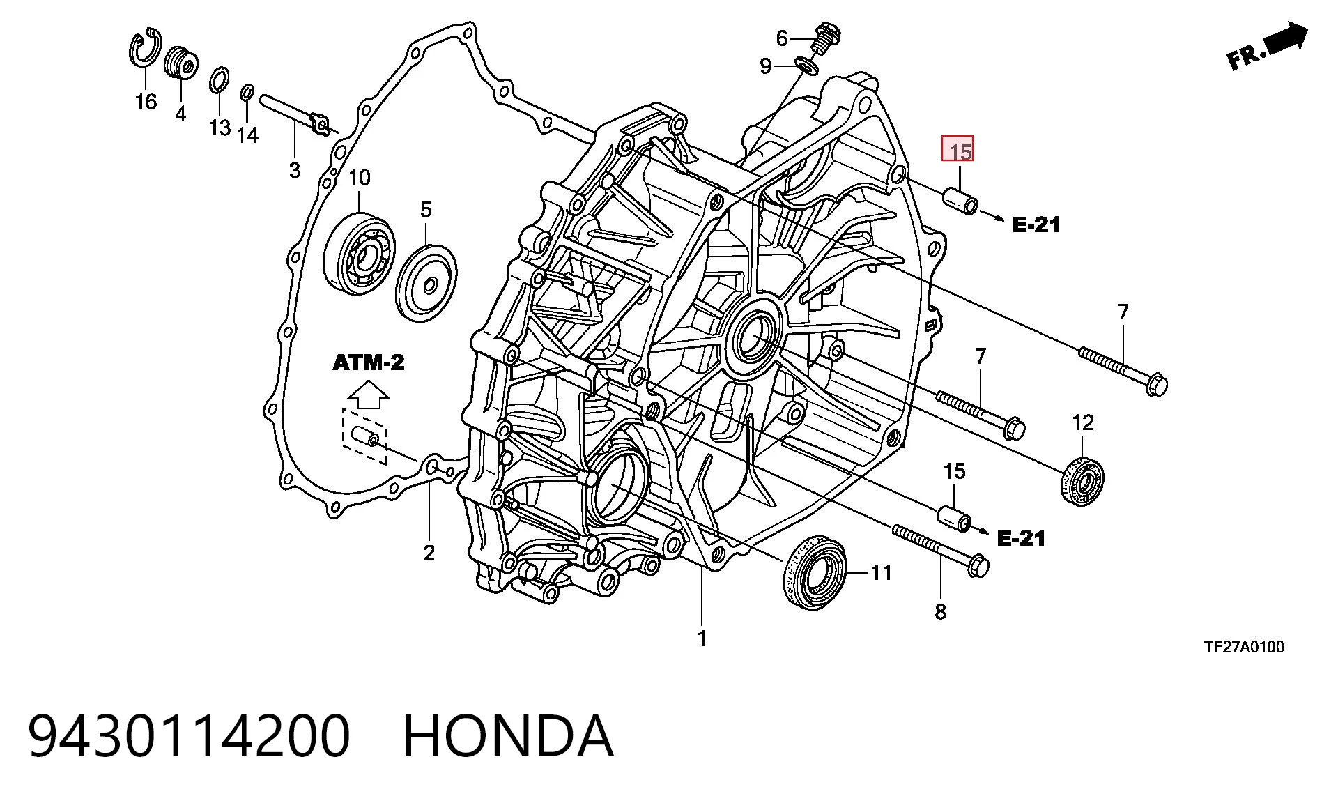 9430114200 Honda Guia de válvula de admissão