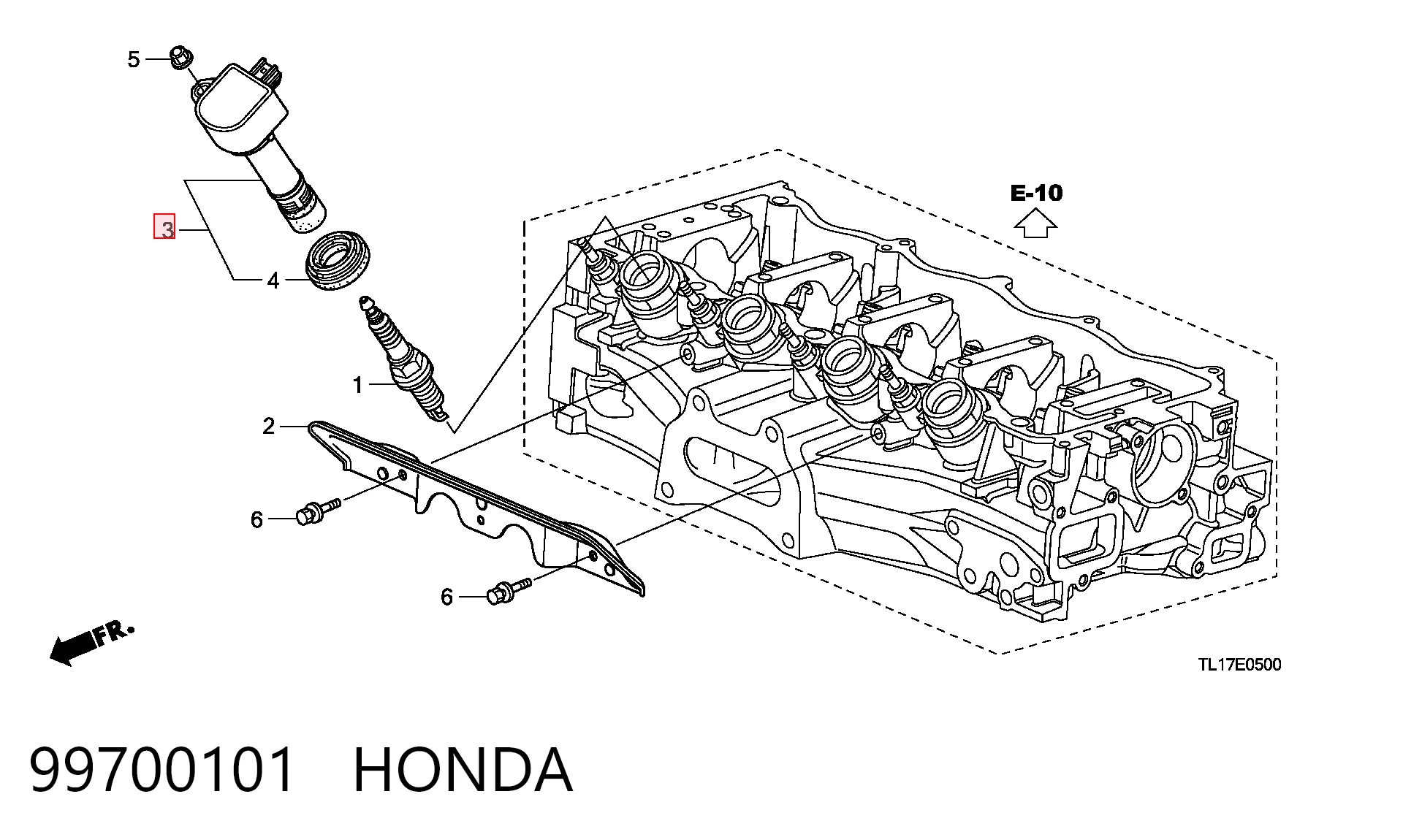 99700101 Honda Bobina de ignição