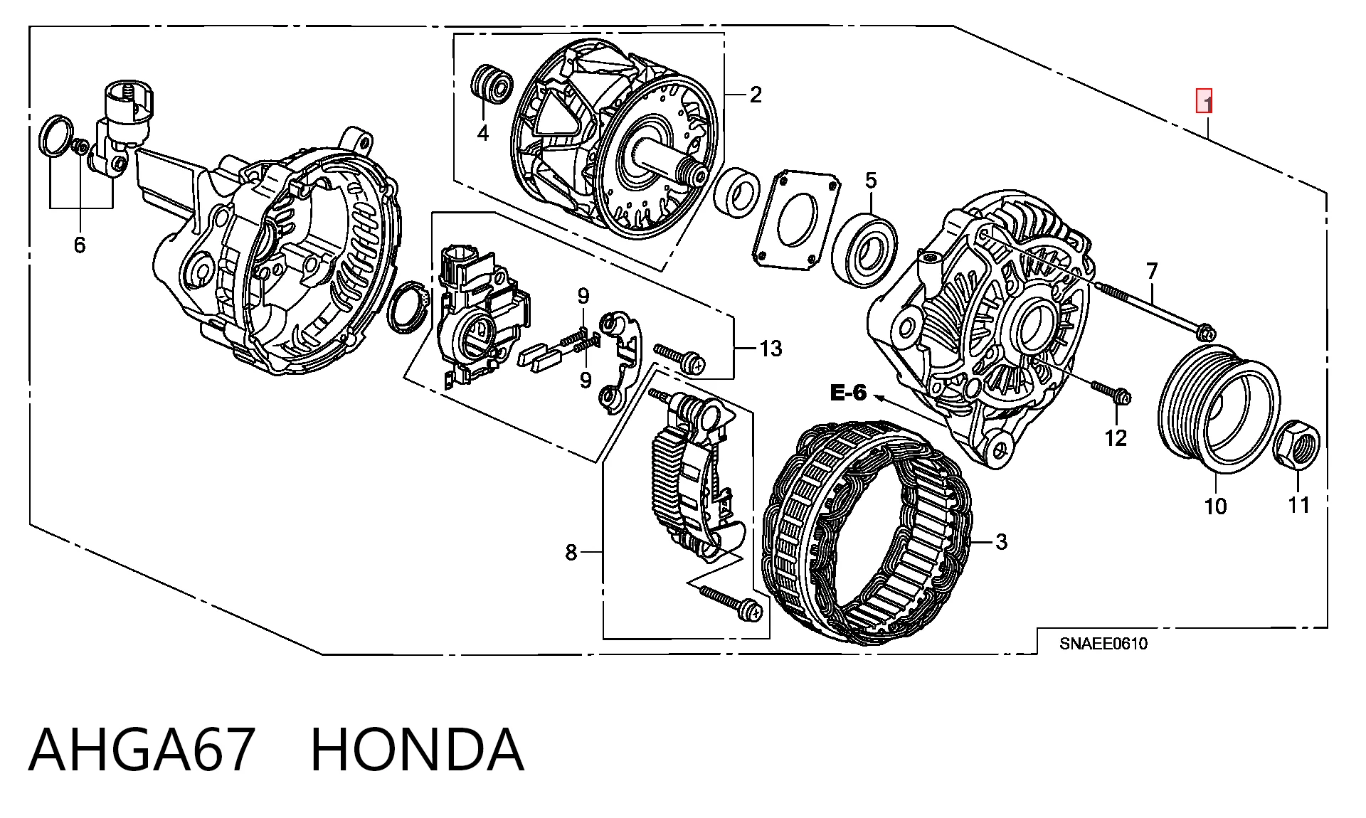 AHGA67 Honda Gerador
