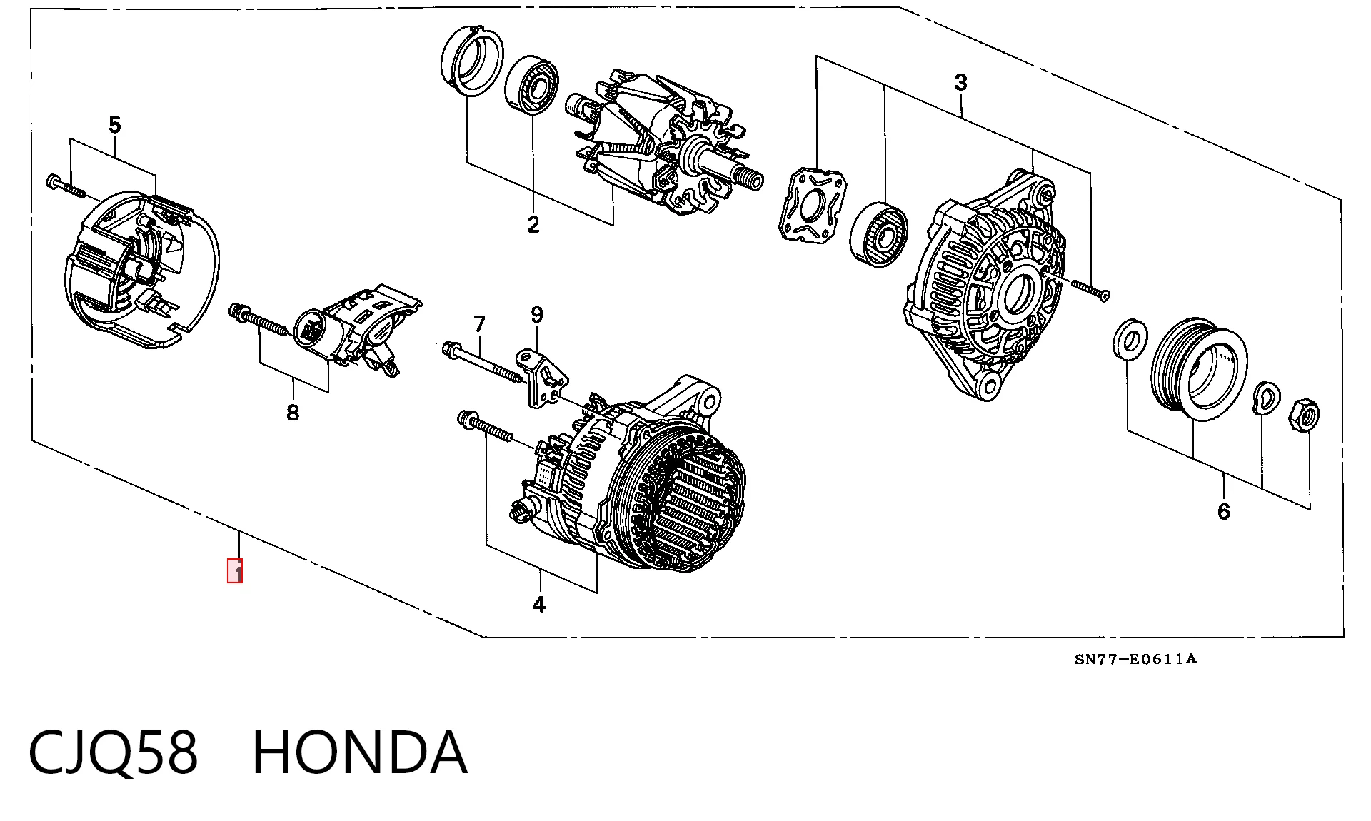 Gerador Honda Accord V CC7