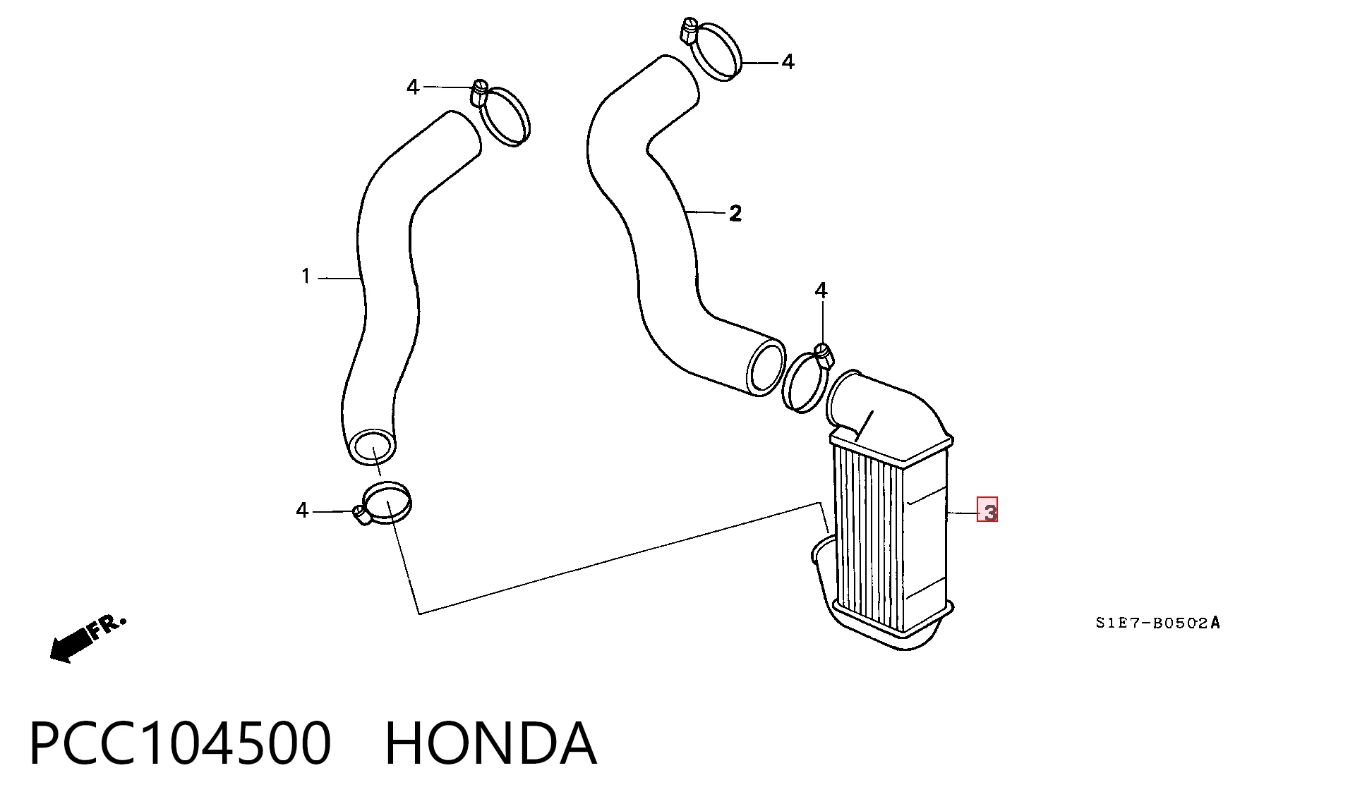 Radiador de intercooler para Honda Civic VI MB