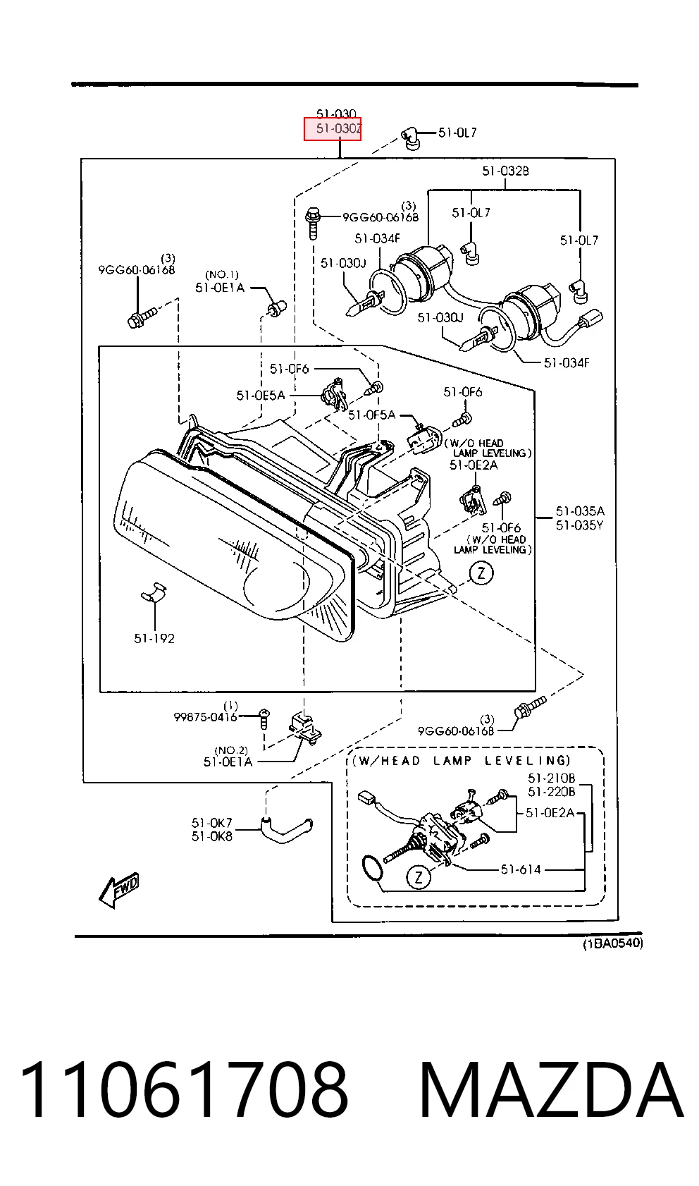 Luz esquerda para Mazda 323 F V BA