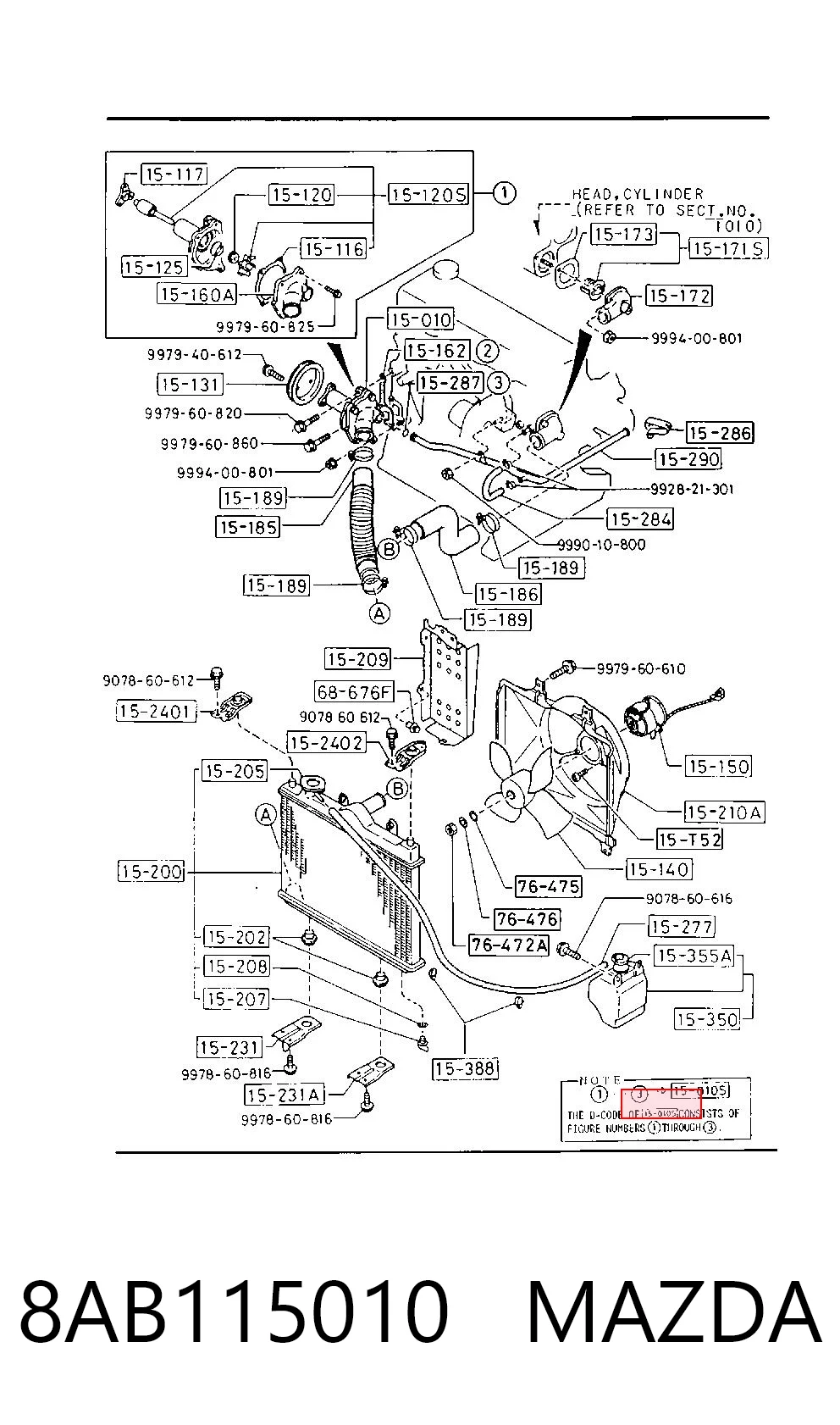 Bomba de água (bomba) de esfriamento Mazda 323 II 3 dr 