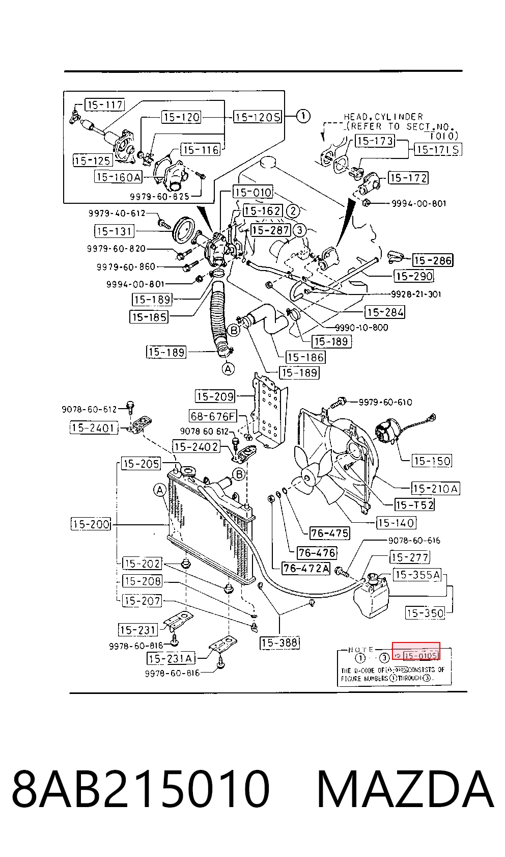  Bomba de água (bomba) de esfriamento Mazda 323 II 3 dr hatchback (1980 - 1989) II 3 dr
