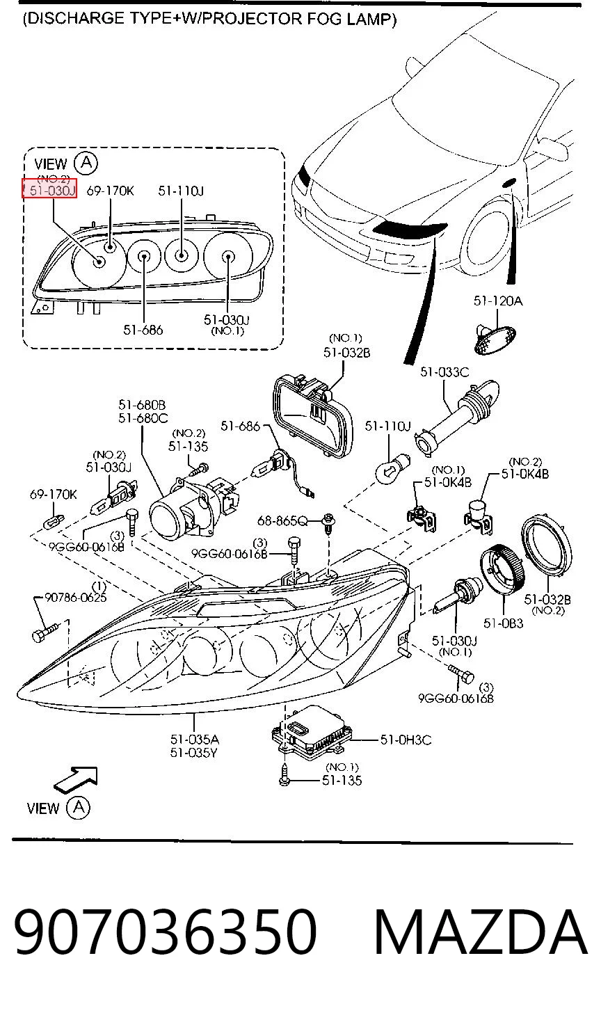 Compre 000582 Mitsubishi Lâmpada de xénon