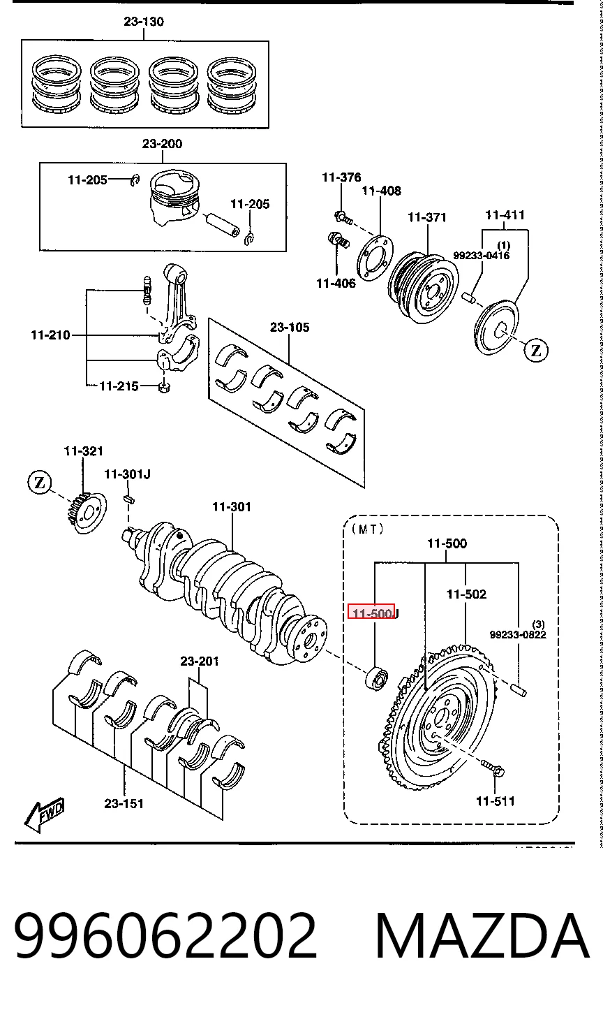 Rolamento do gerador para Volkswagen Caddy SAA, SAH